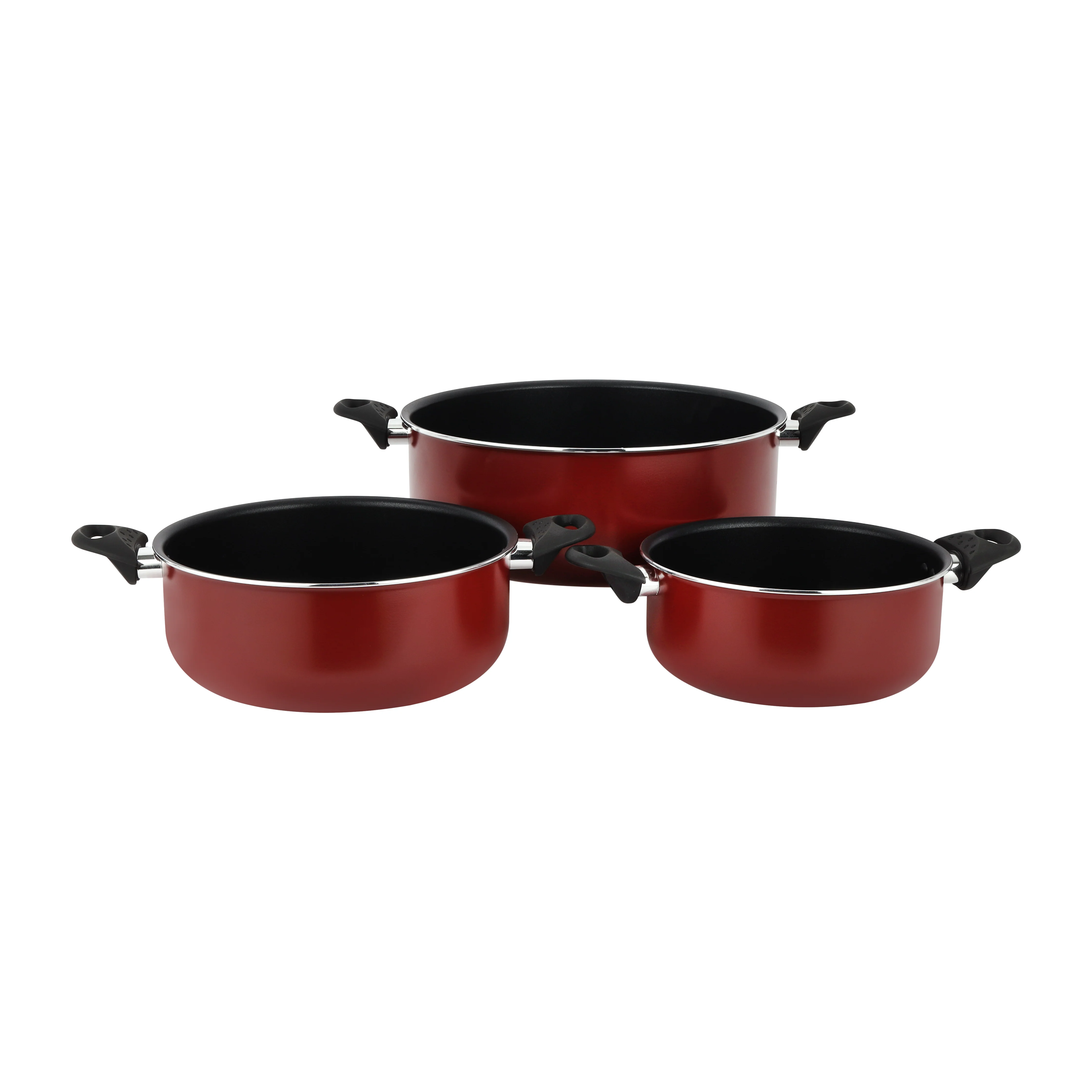 Royalford RF12666 Non Stick Casserole Set 6 PCS | Press Aluminium Cookware with Stainless Steel Lid | 3 Layer Non Stick Coating | Heat Resistant Bakelite Handles - Image 2