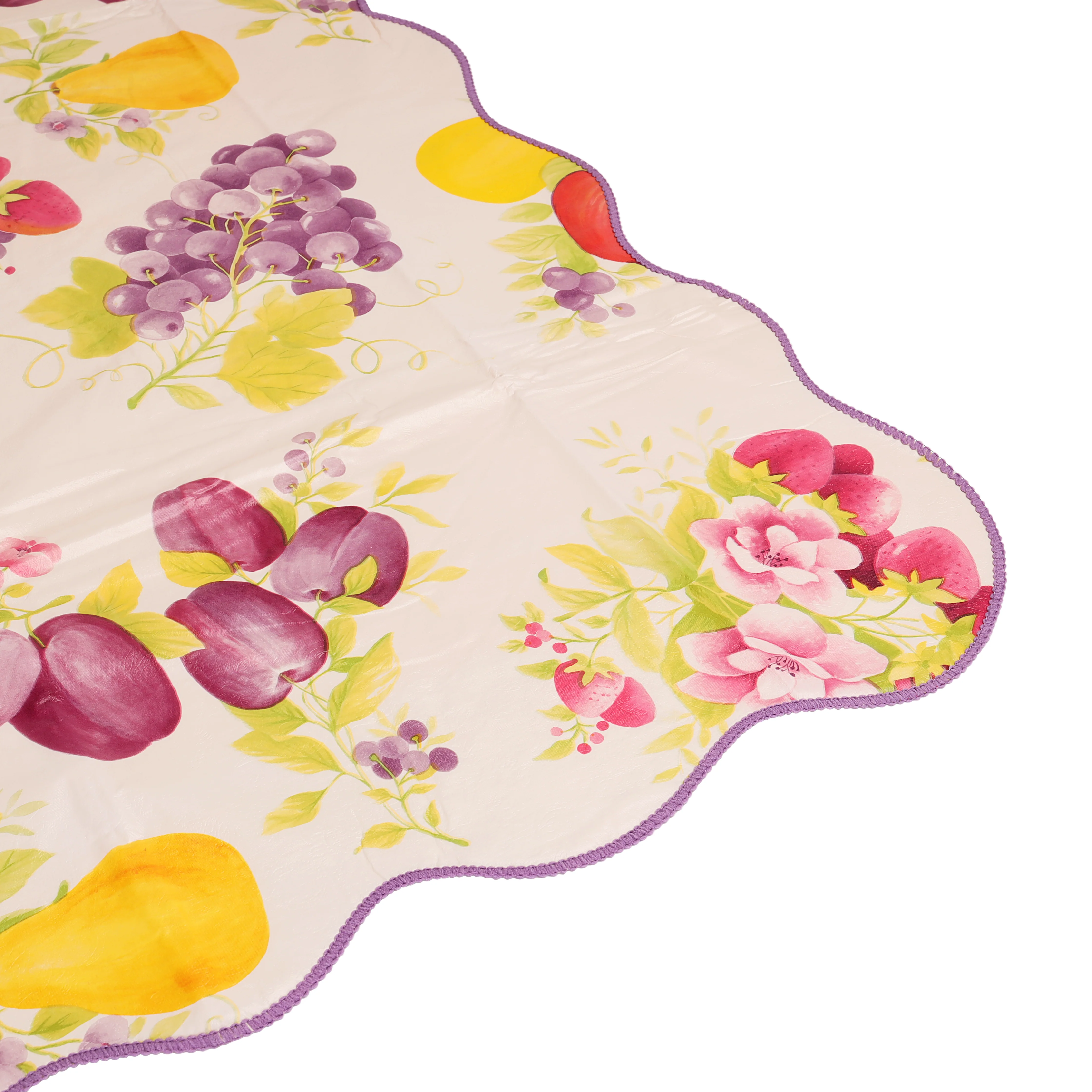 Royalford RF1270-TC PVC Table Cloth | Square Waterproof Floral Dining Table Cover | Spill-Resistant Easy Clean Plastic Tablecloth for Kitchen, Dining & Outdoor Use - Image 4