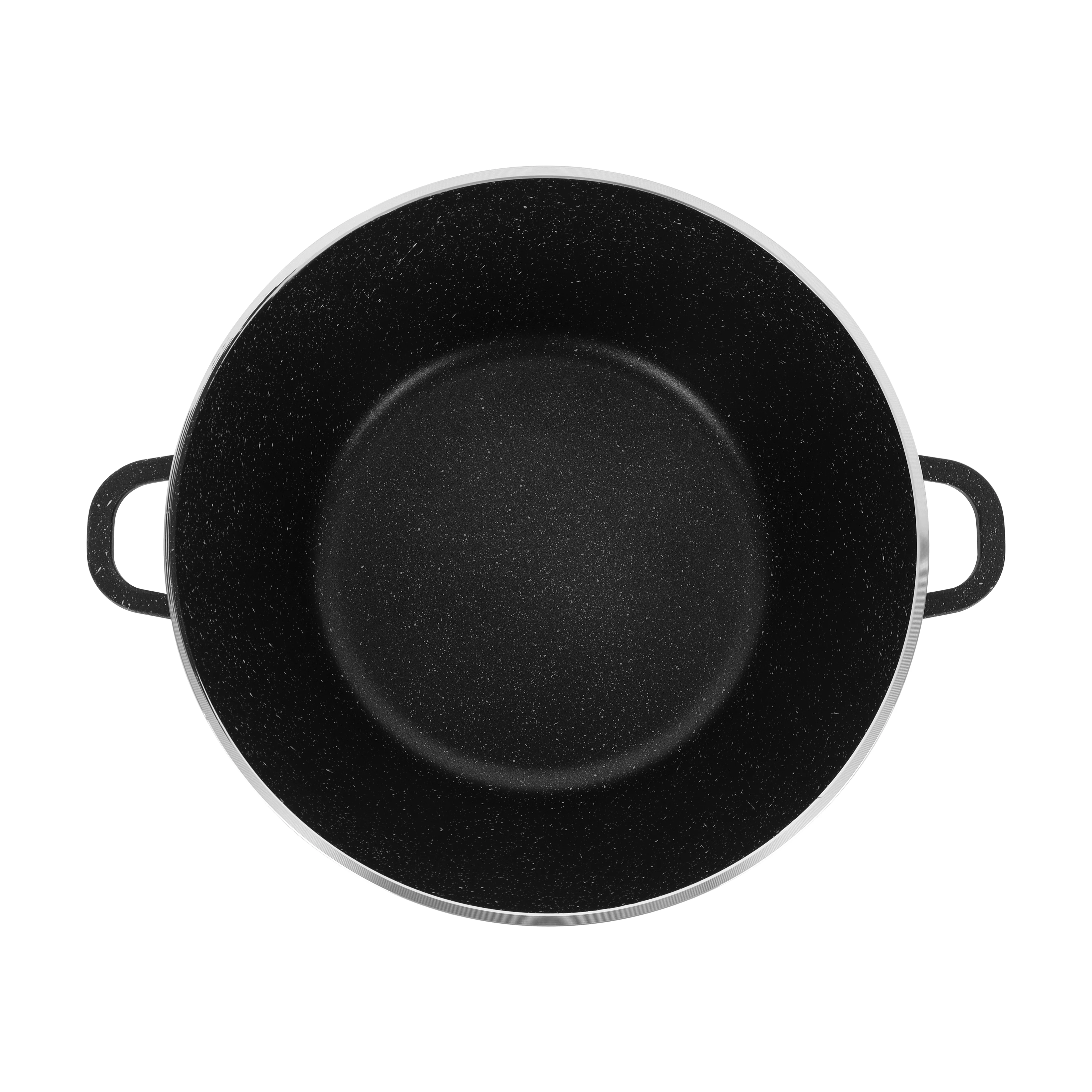 Royalford RF12703 Die Cast Casserole 36cm with 5-Layer Granite | Non-Stick Coating, Die-Cast Aluminium Body & Tempered Glass Lid, PFOA & PTFE Free Cookware daily use. - Image 4