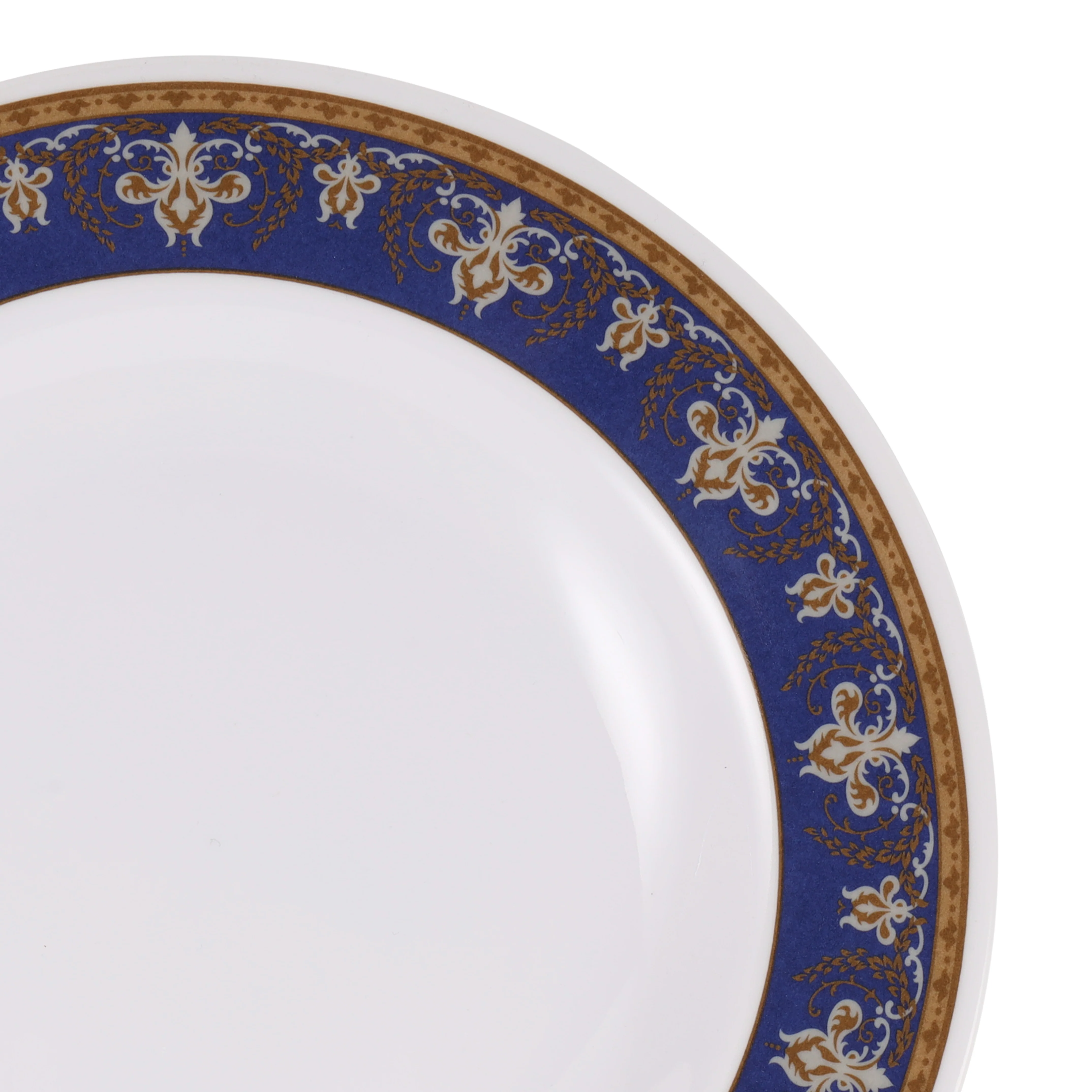 Royalford RF12708 10” Melamine Deep Dinner Plate | lightweight and elegant tableware with a stylish blue floral rim| dishwasher-safe & perfect for everyday use| - Image 4