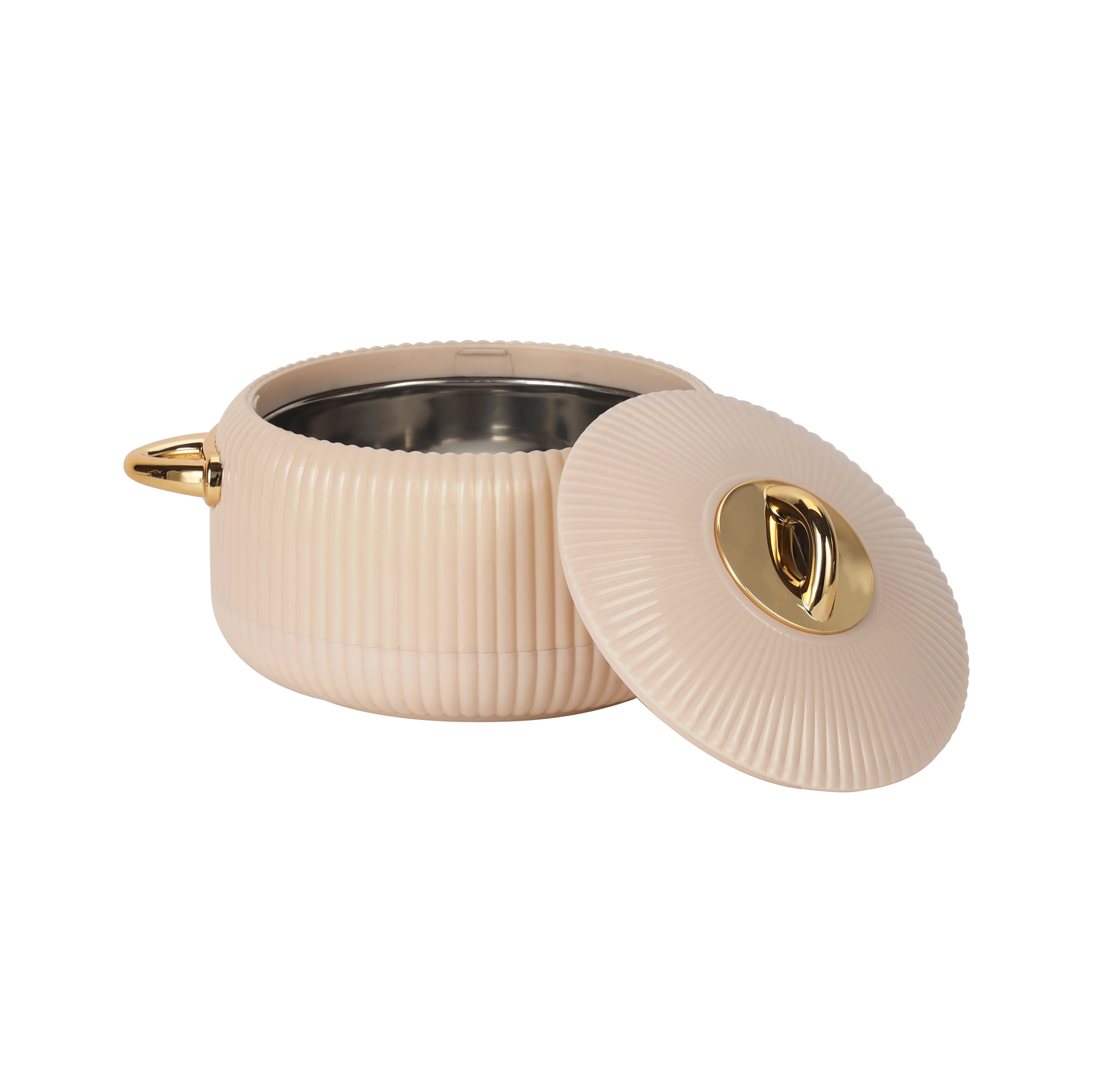 Royalford RF12710 Pearl Insulated Hot Pot 2400ml | Stainless Steel Inner Casserole |  PU Insulation | Durable PP Outer Body & Firm Twist Lock Lid | Perfect for Serving - Image 2
