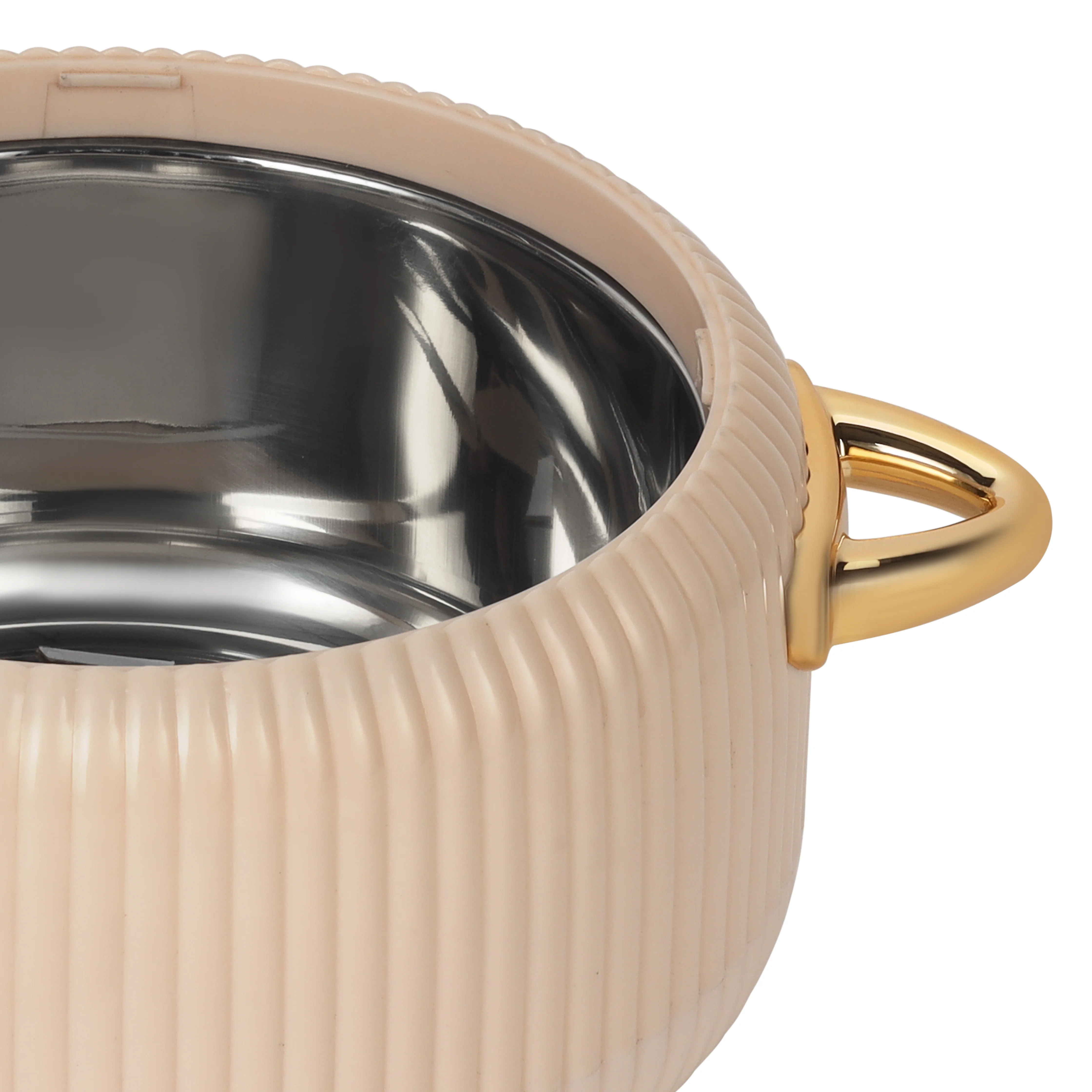 Royalford RF12710 Pearl Insulated Hot Pot 2400ml | Stainless Steel Inner Casserole |  PU Insulation | Durable PP Outer Body & Firm Twist Lock Lid | Perfect for Serving - Image 4