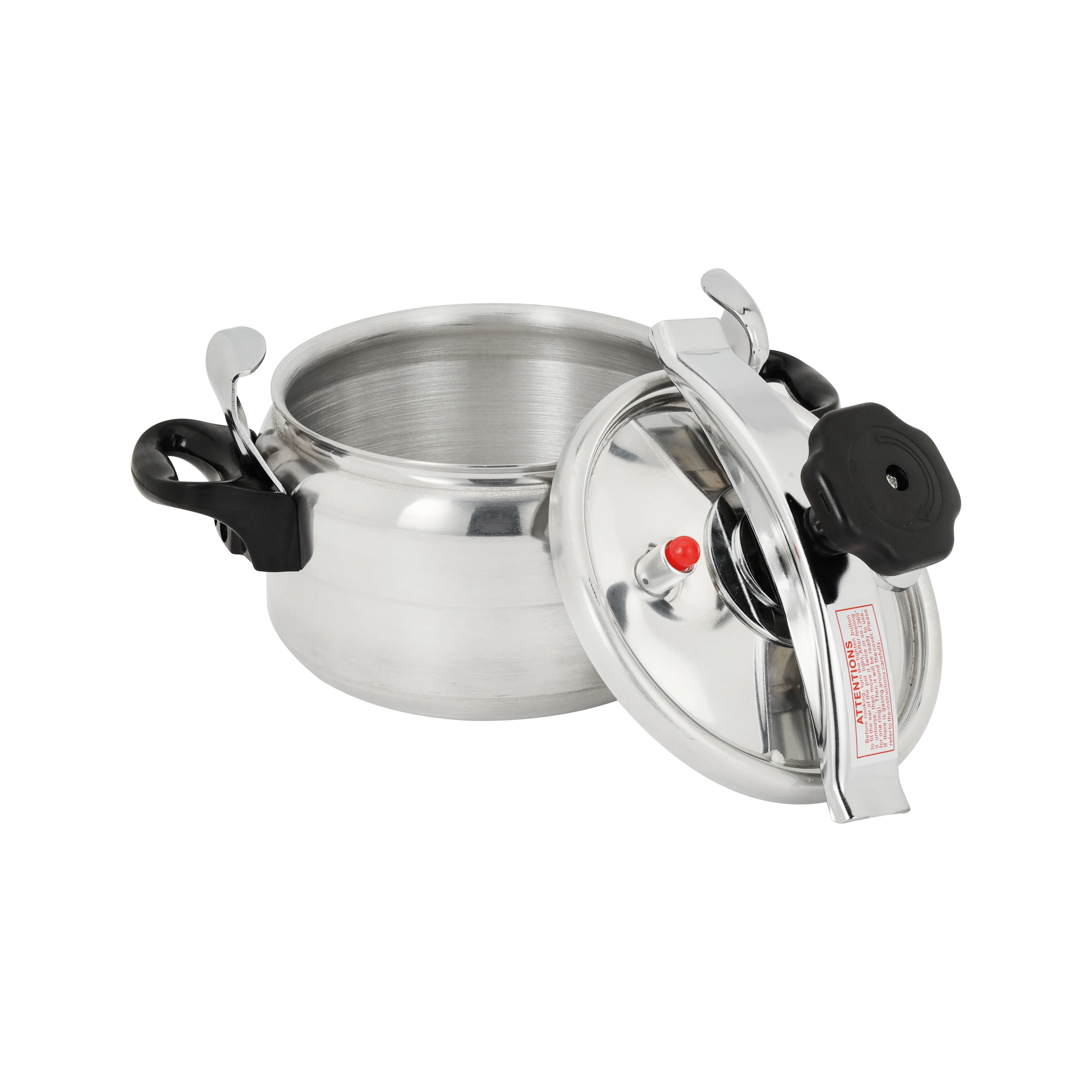 Royalford RF12714 3L aluminium pressure cooker with multi-safety device| pressure indicator, strong welded base, food-grade sealing ring and even heat cooking performance - Image 2
