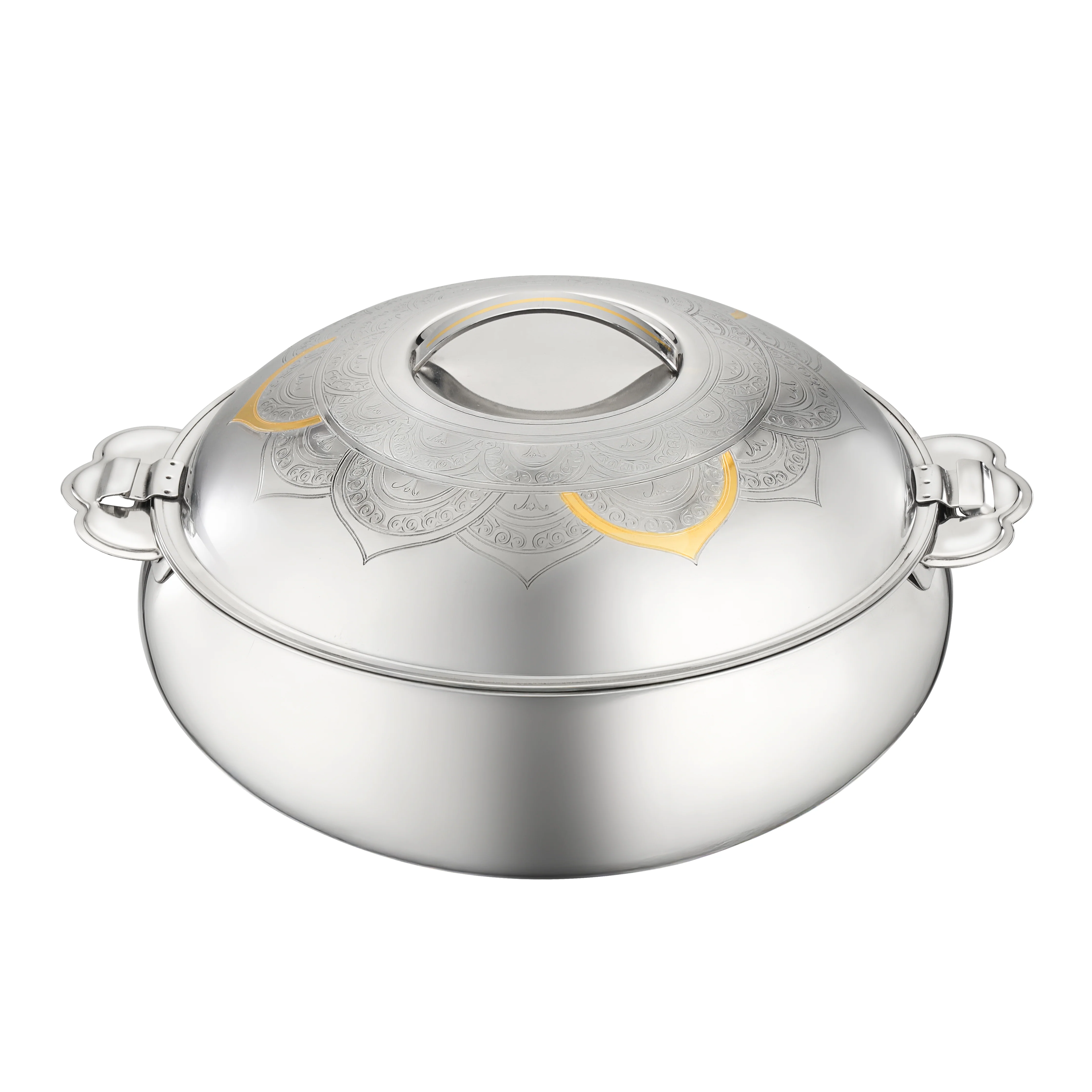 Royalford RF12717 Tuffah Stainless Steel Hot Pot 5000 ml | Double Wall Vacuum Insulated Hot Food Server with Firm Twist Lock Lid | Perfect for Serving Meals Hot & Fresh