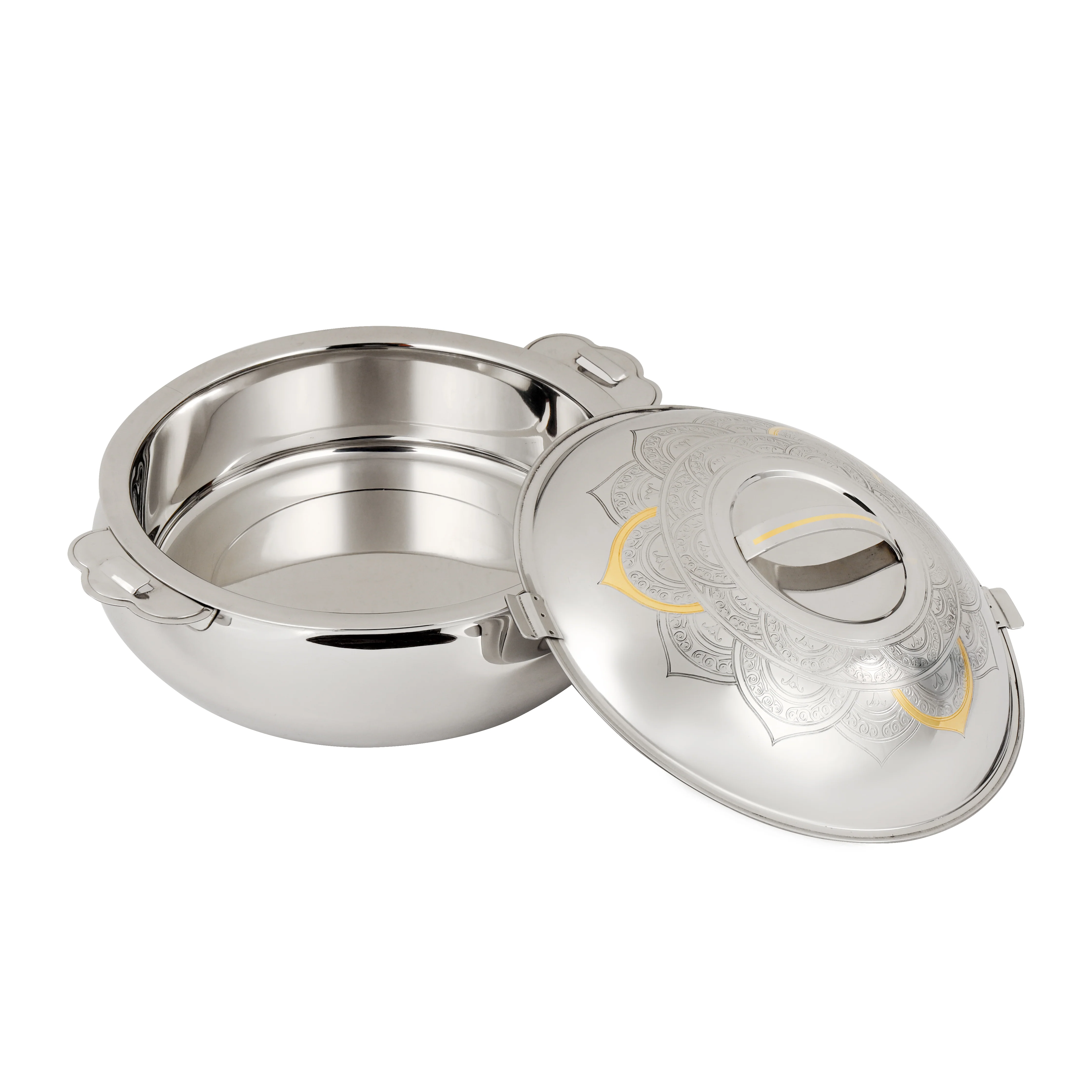 Royalford RF12717 Tuffah Stainless Steel Hot Pot 5000 ml | Double Wall Vacuum Insulated Hot Food Server with Firm Twist Lock Lid | Perfect for Serving Meals Hot & Fresh - Image 2