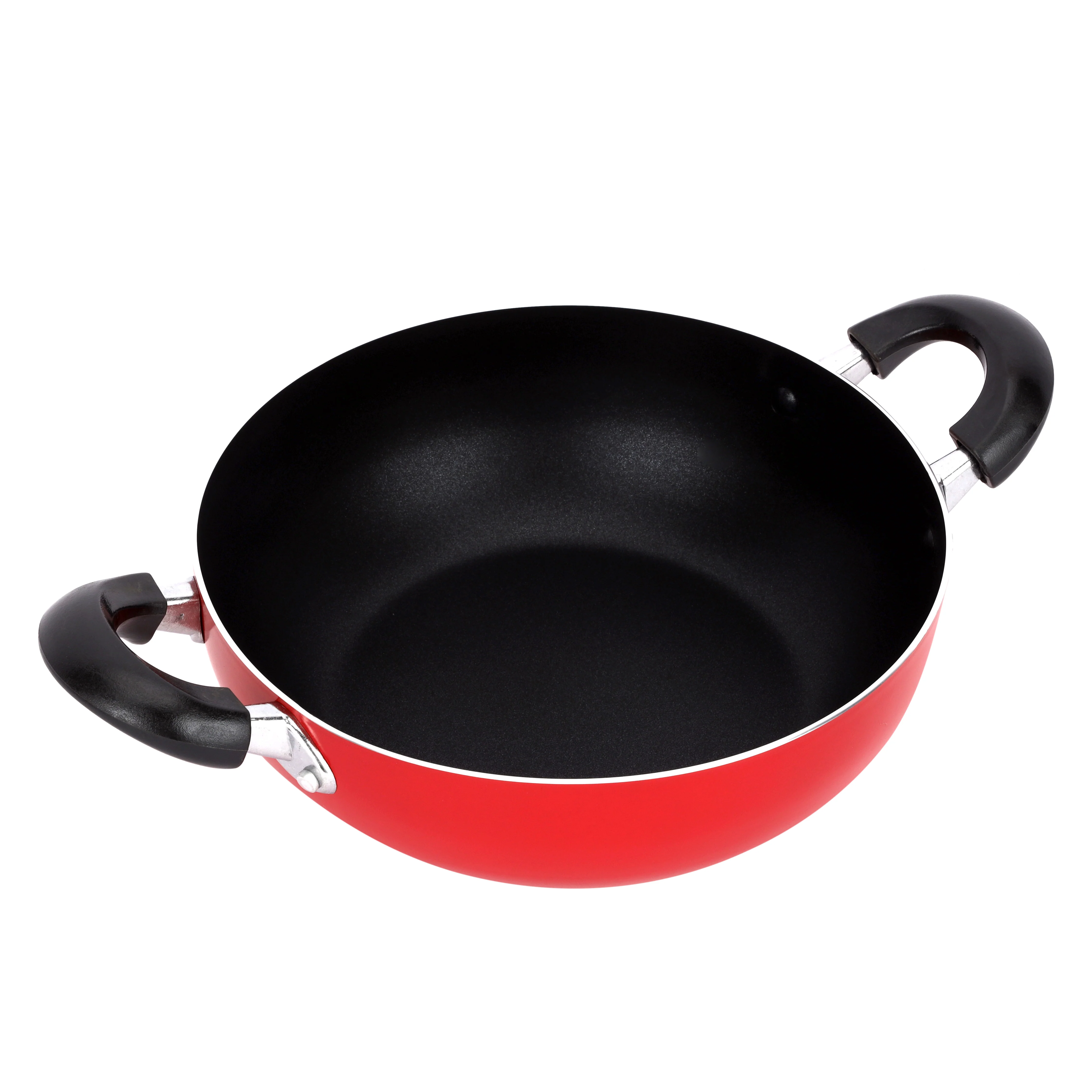 Royalford RF12730 24CM Non-Stick Wok Pan | Strong Aluminium Body | Durable Non-Stick Coating | Heat Resistant Bakelite Handles | Perfect for Stir Fry & Daily Cooking - Image 2