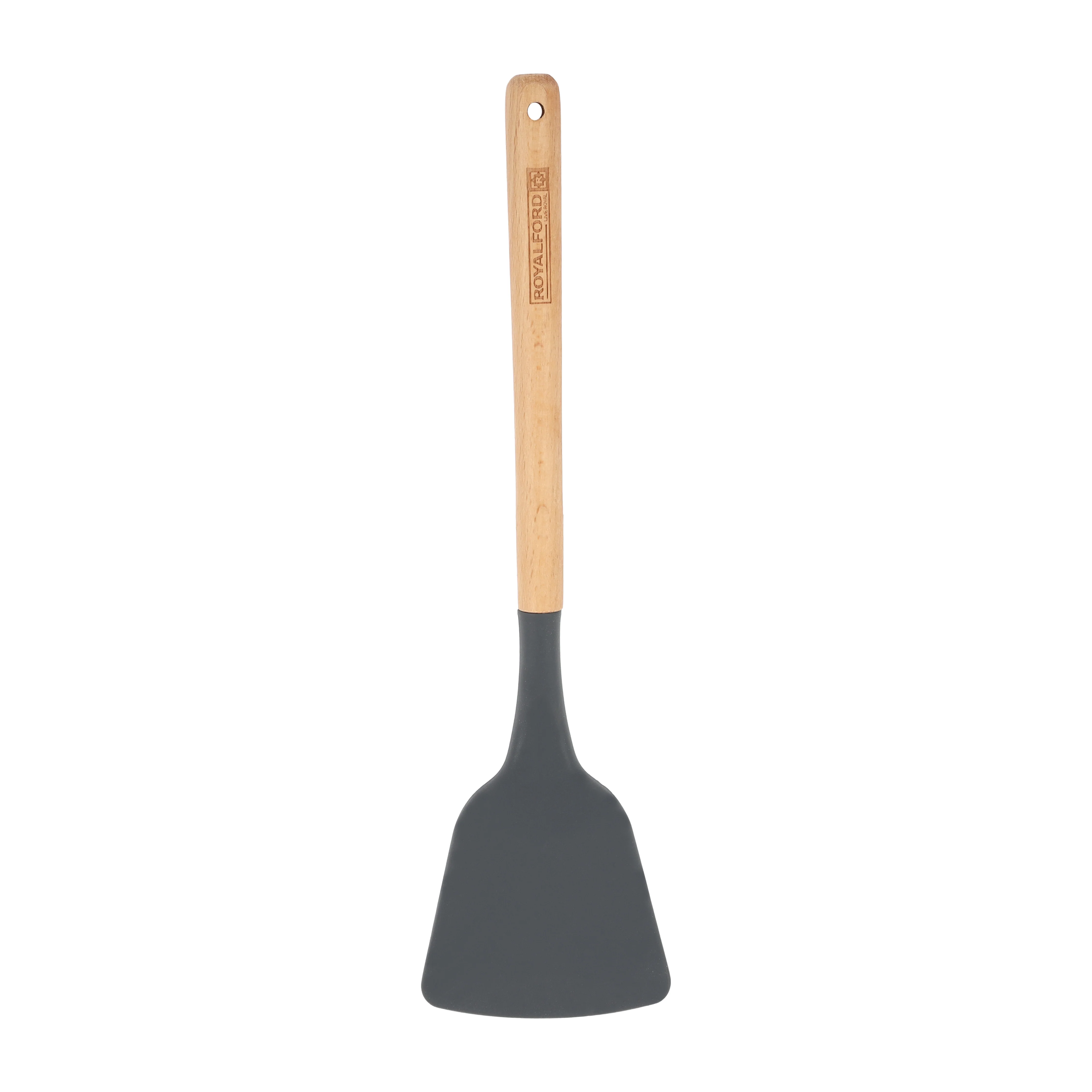Royalford RF12748 Silicone Turner with Wooden Handle | Heat Resistant |  Food Grade | Non Stick Safe Durable Kitchen Spatula |  Perfect for Cooking, Flipping & Serving - Image 2