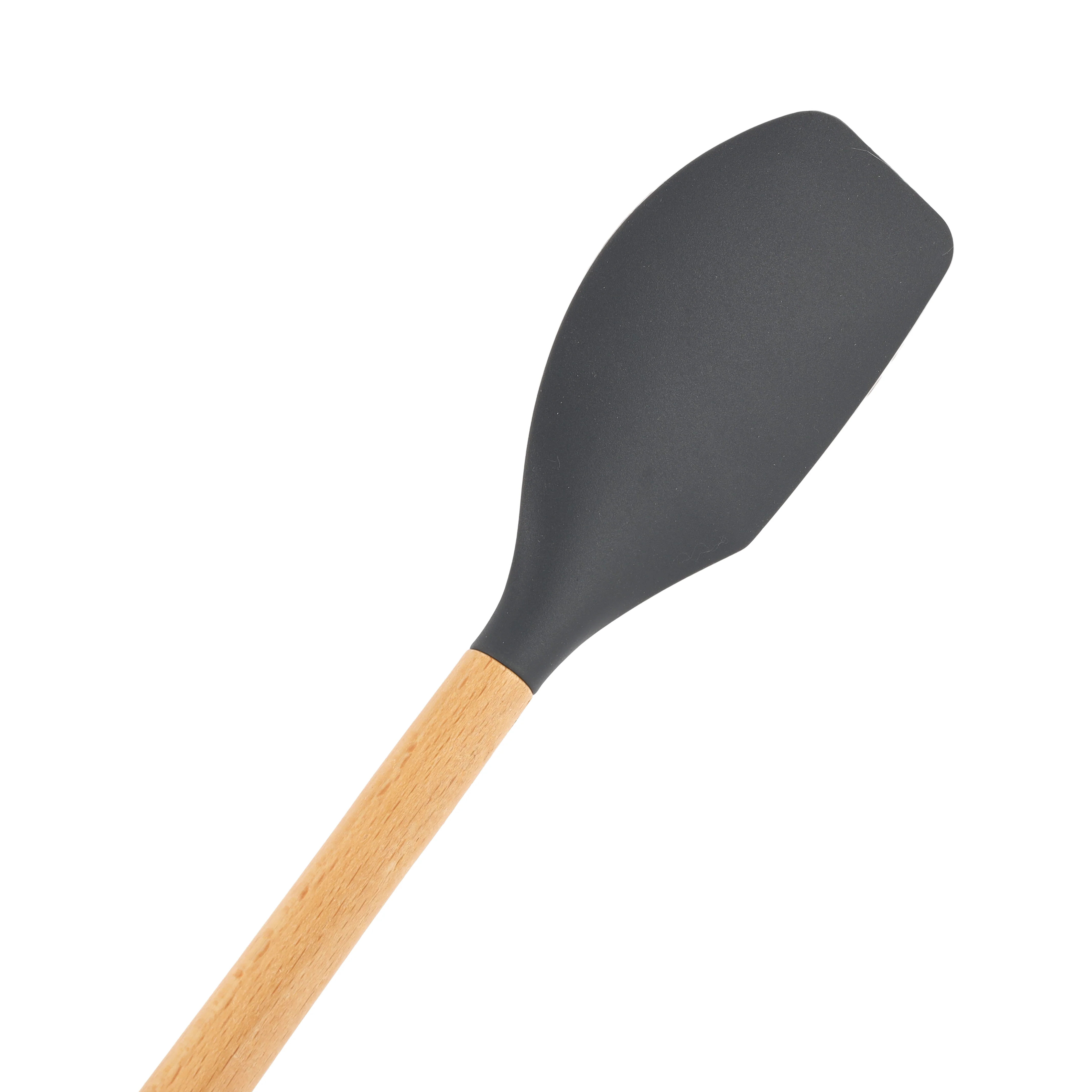 Royalford RF12751 Silicone Spatula with Wooden Handle | Heat Resistant | Food Grade | Non Stick Safe | Durable Kitchen Cooking Tool for Flipping, Stirring  & Scraping - Image 3