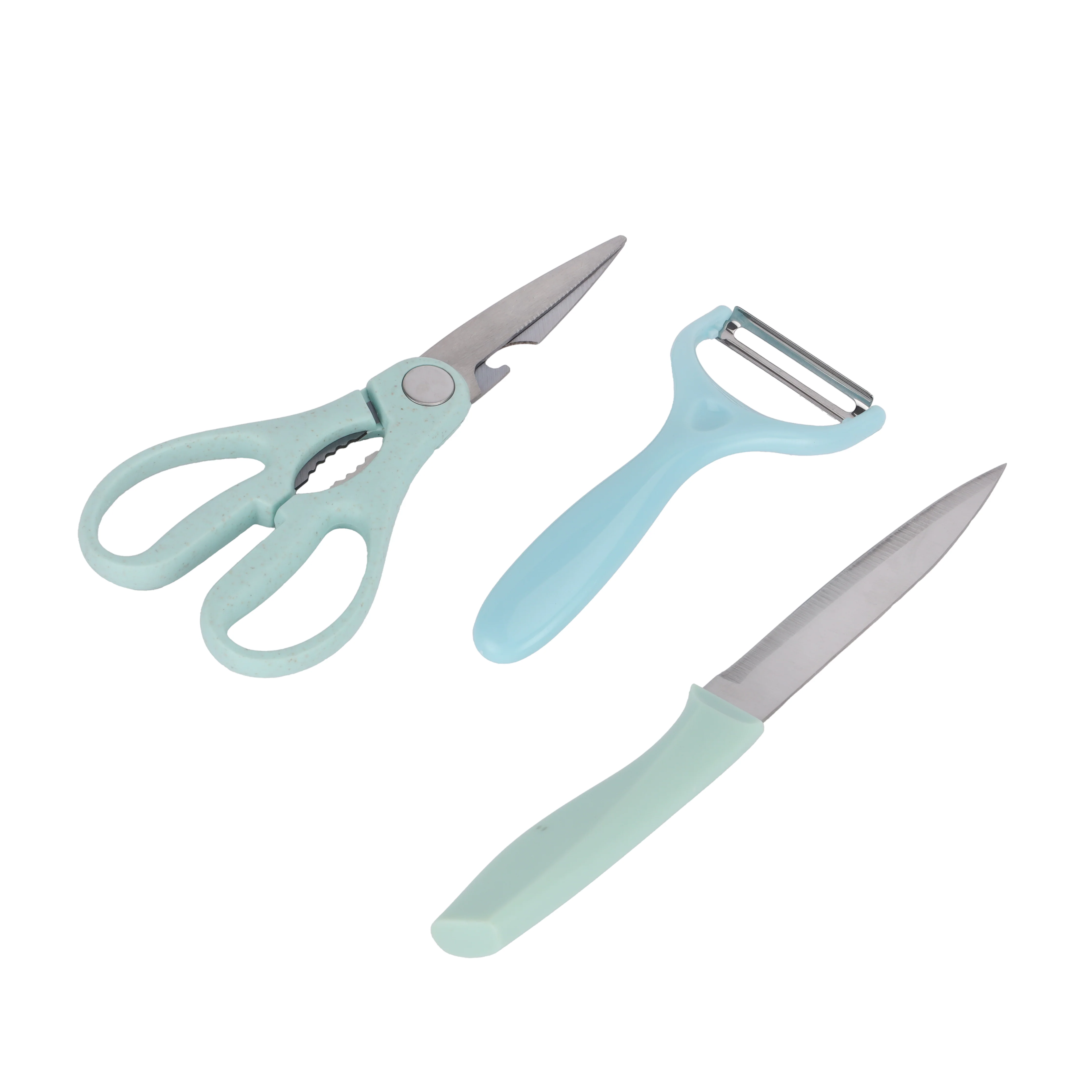 Royalford RF12755 4PC Kitchen Gadget Set with Cutting Board, Utility Knife  and  Y-Peeler | 3-in-1 Kitchen Scissors | Stainless Steel Blades | Durable PP Handles - Image 3