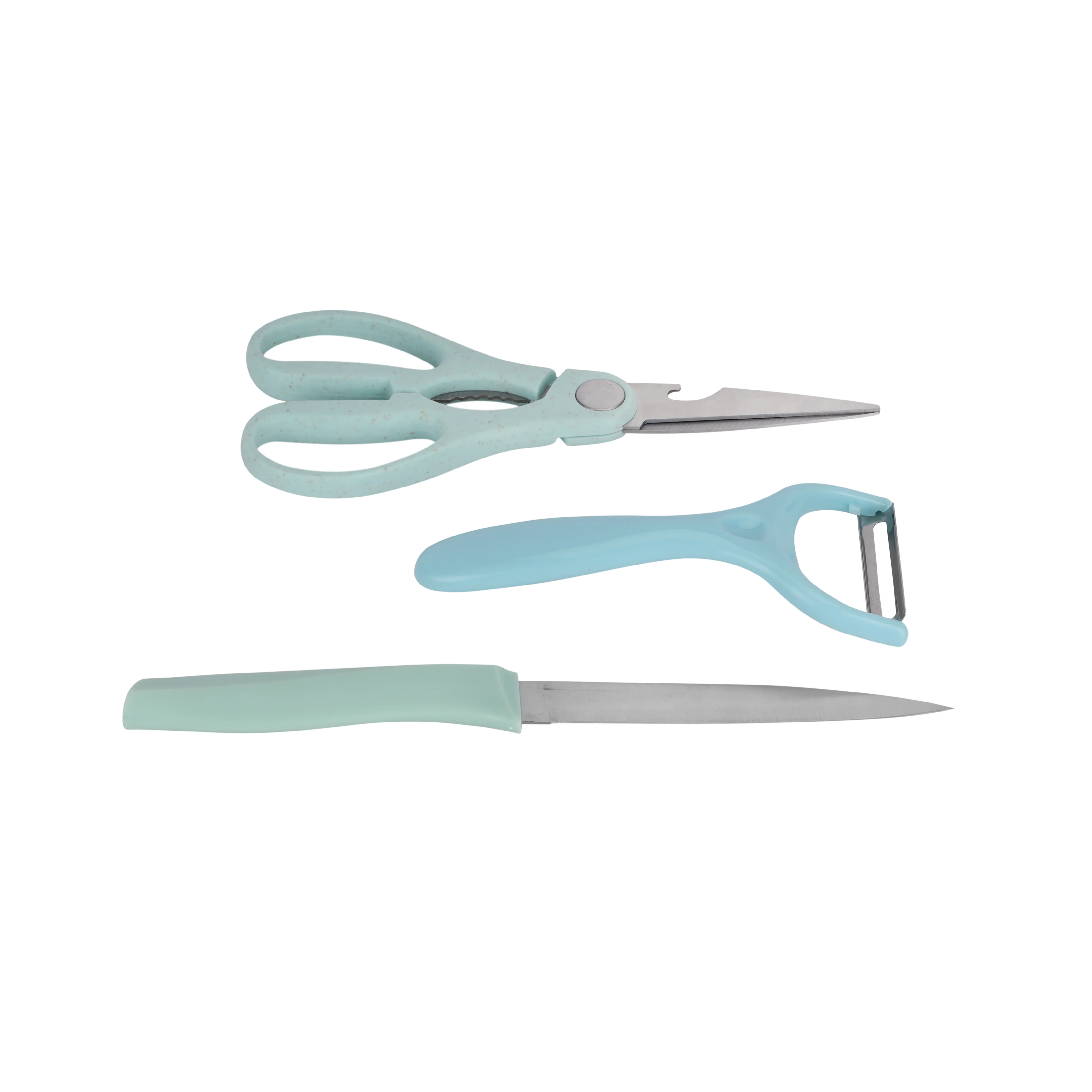 Royalford RF12755 4PC Kitchen Gadget Set with Cutting Board, Utility Knife  and  Y-Peeler | 3-in-1 Kitchen Scissors | Stainless Steel Blades | Durable PP Handles - Image 4