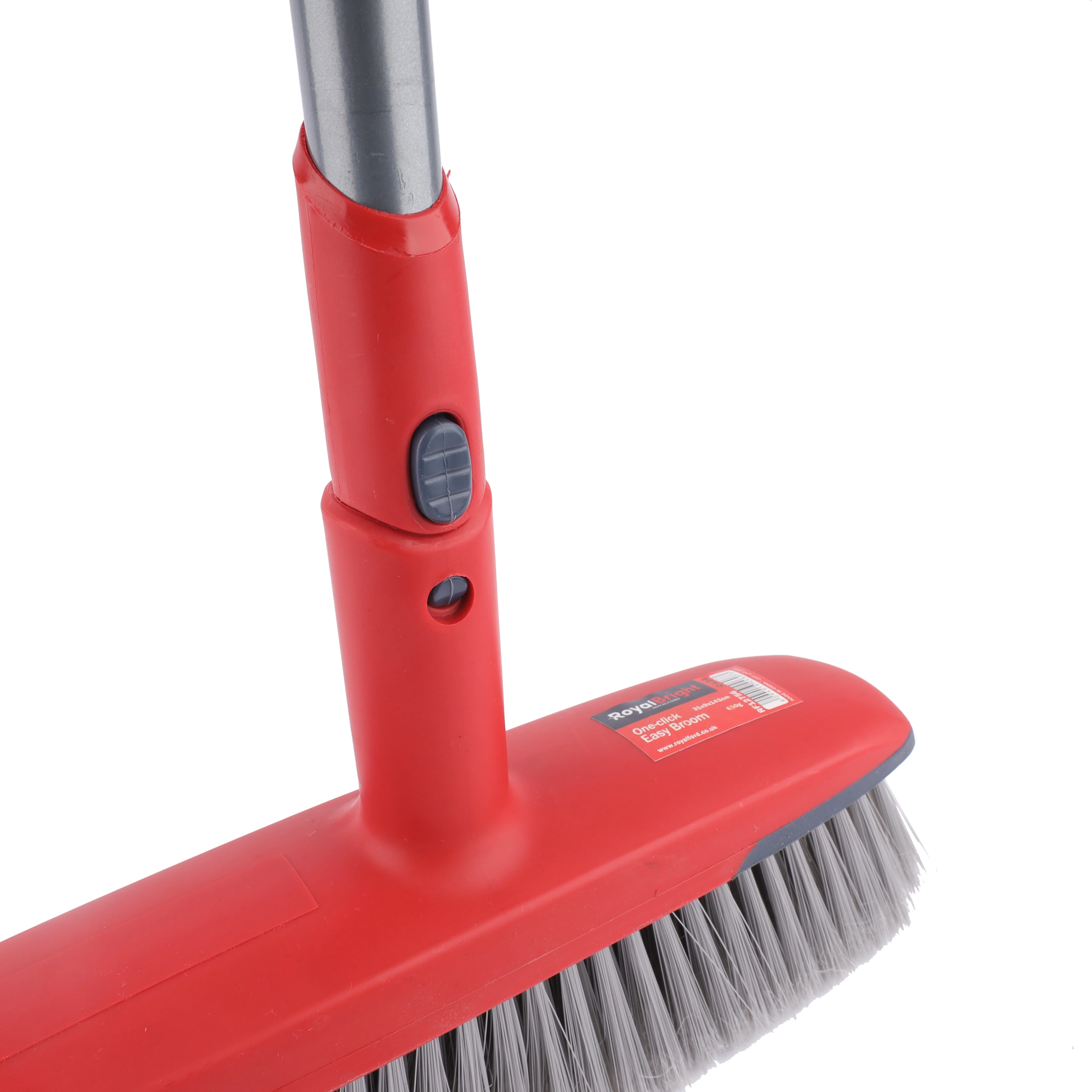 Royalford RF12756 Easy Broom with Iron Handle 31cm | One-Click Series Floor Broom | 143cm Long Handle | Heavy Duty Cleaning Brush | Perfect for Home & Commercial Use - Image 5