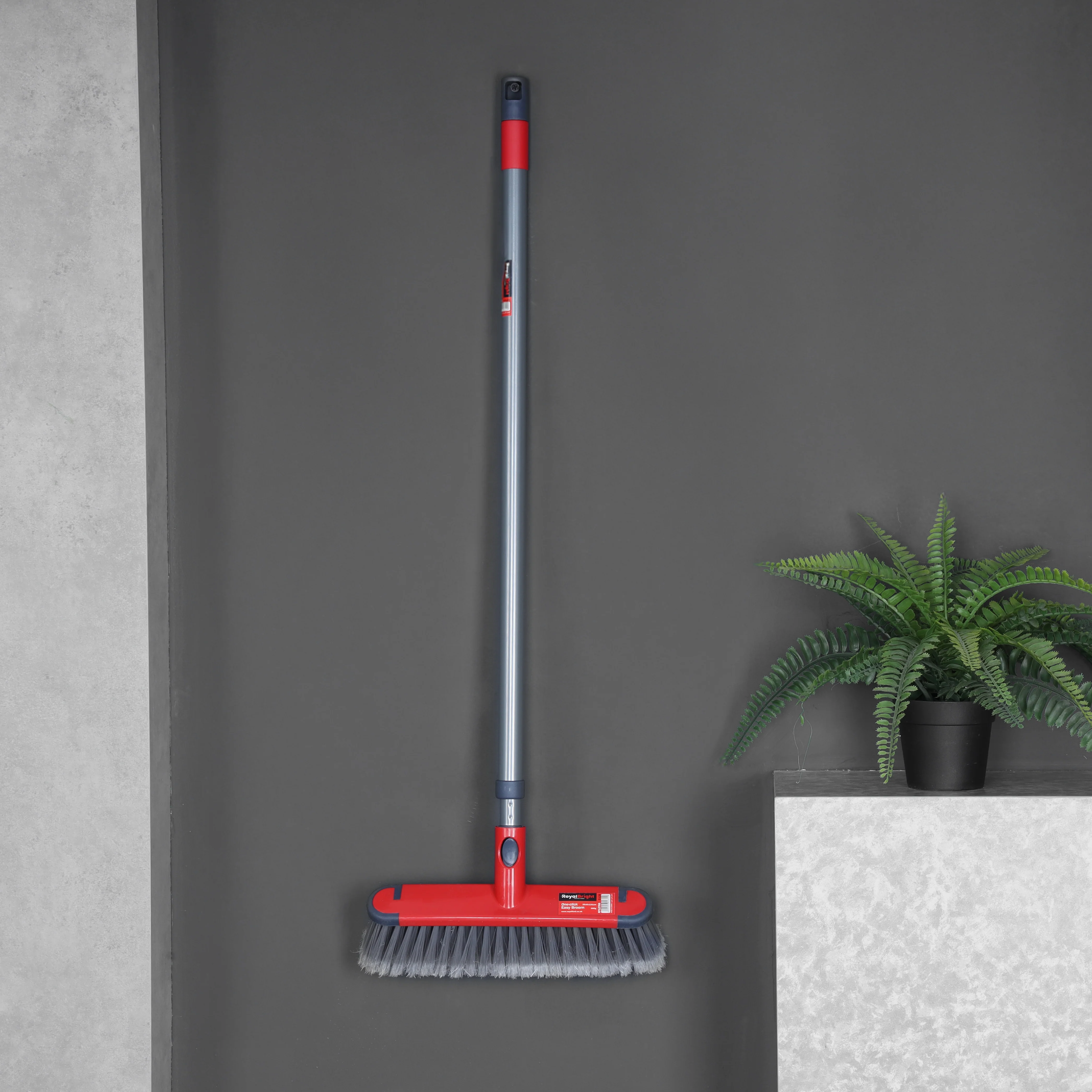 Royalford RF12760 Easy Broom with Iron Handle | 29cm Wide Head | Durable Floor Cleaning Broom for Tile, Wood, Marble Floors| Multipurpose Sweeping Brush for Home & Office - Image 3