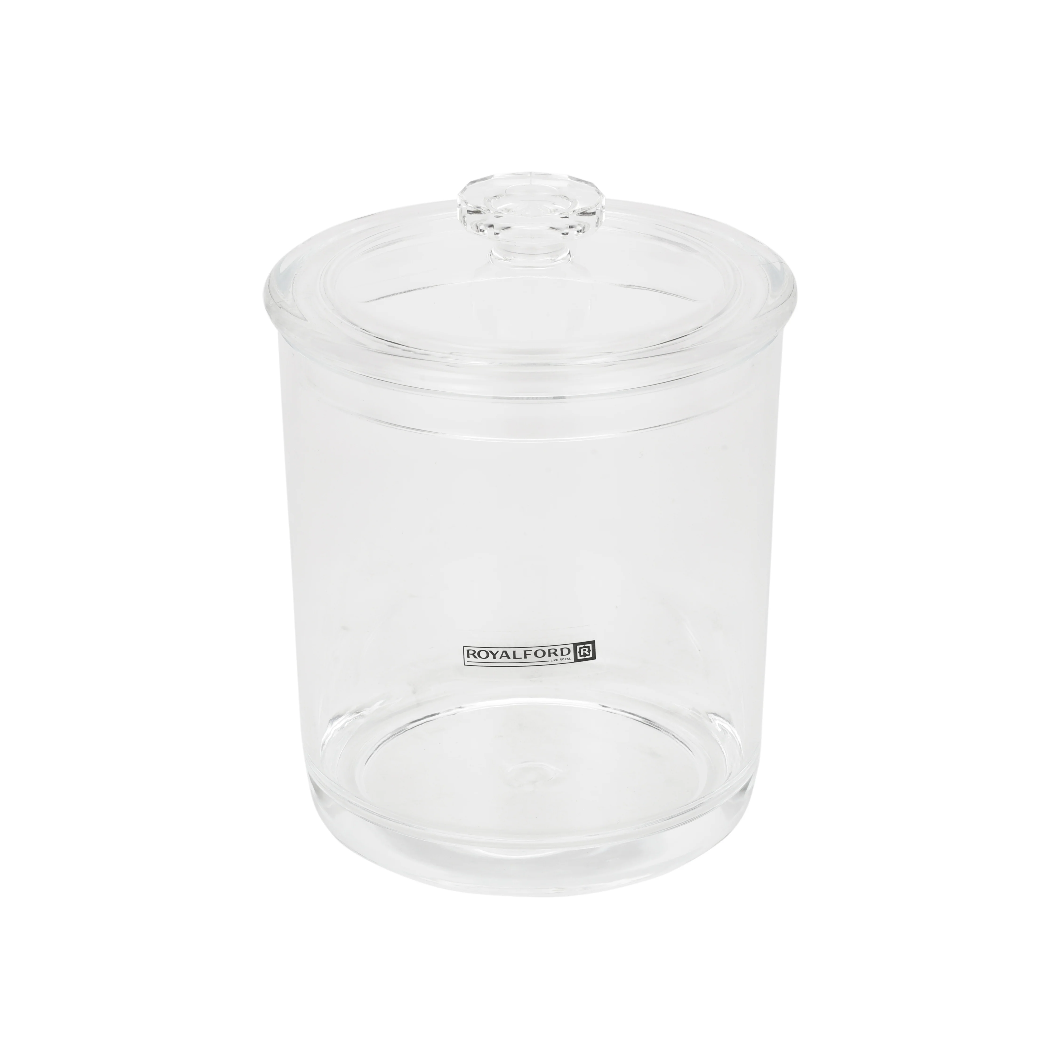 Royalford RF12762 900ML Multipurpose Acrylic Jar with Lid | Clear Odor-Free and Lead-Free Storage Container | Durable, Top Rack Dishwasher & Freezer Safe Design - Image 2
