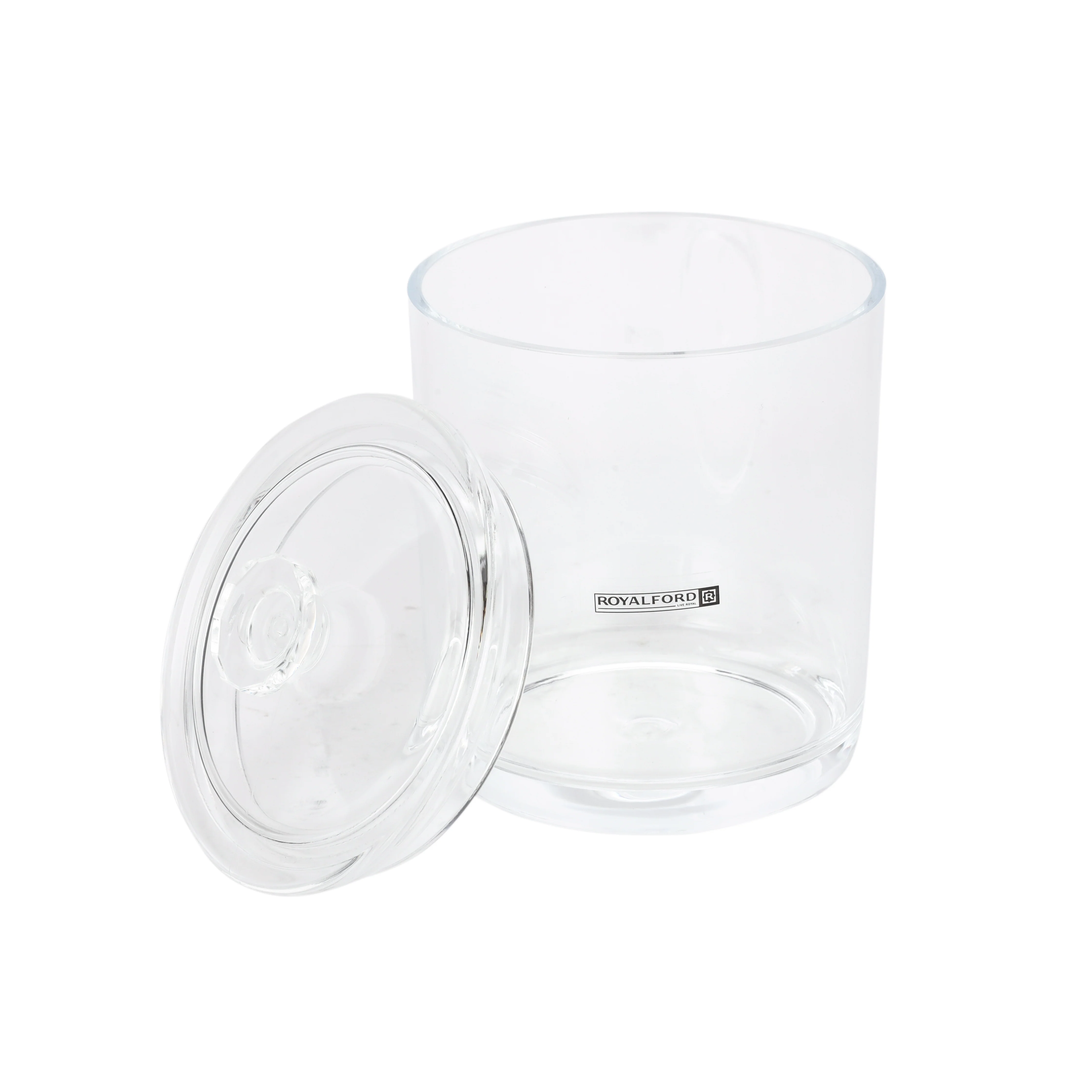 Royalford RF12762 900ML Multipurpose Acrylic Jar with Lid | Clear Odor-Free and Lead-Free Storage Container | Durable, Top Rack Dishwasher & Freezer Safe Design - Image 3