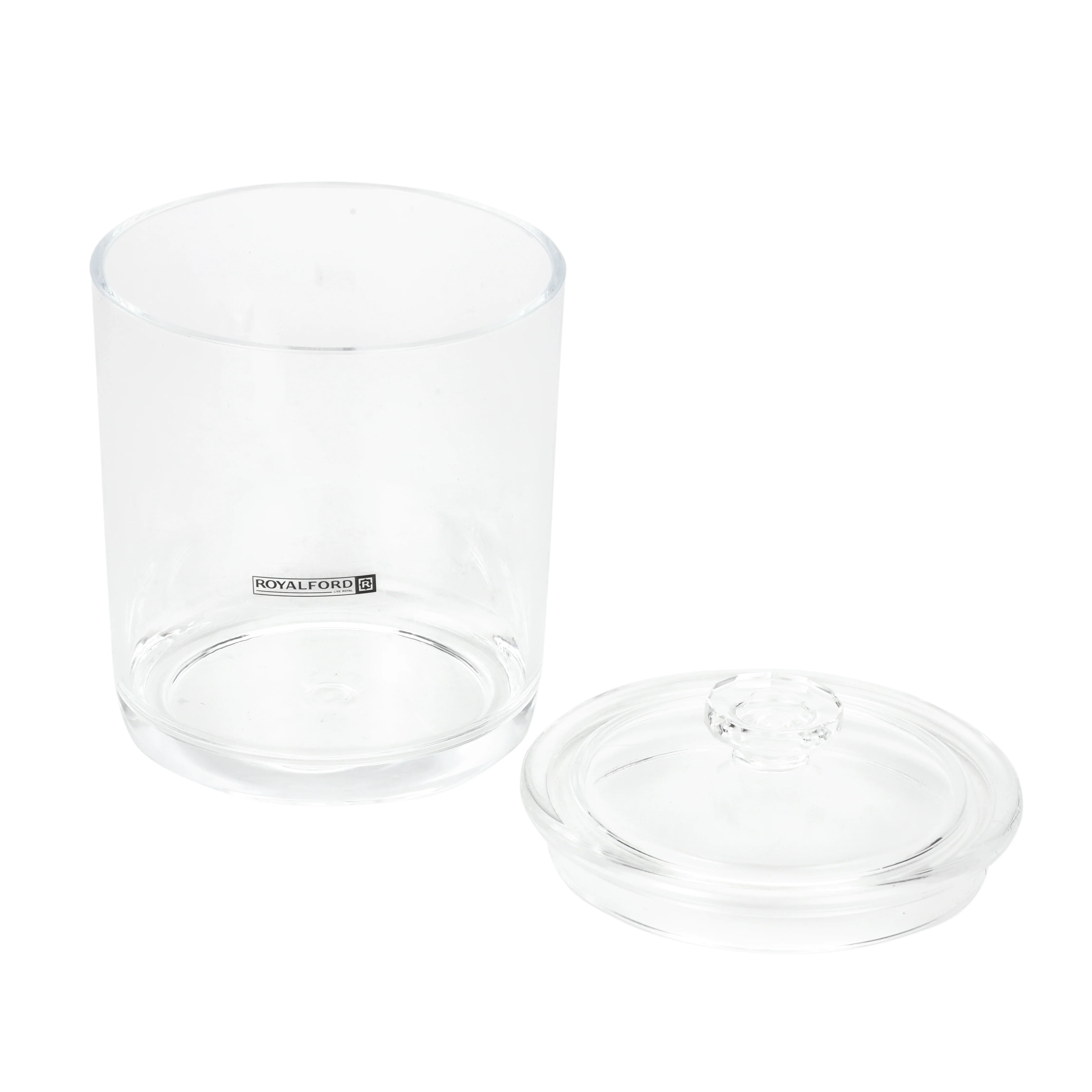 Royalford RF12762 900ML Multipurpose Acrylic Jar with Lid | Clear Odor-Free and Lead-Free Storage Container | Durable, Top Rack Dishwasher & Freezer Safe Design - Image 4