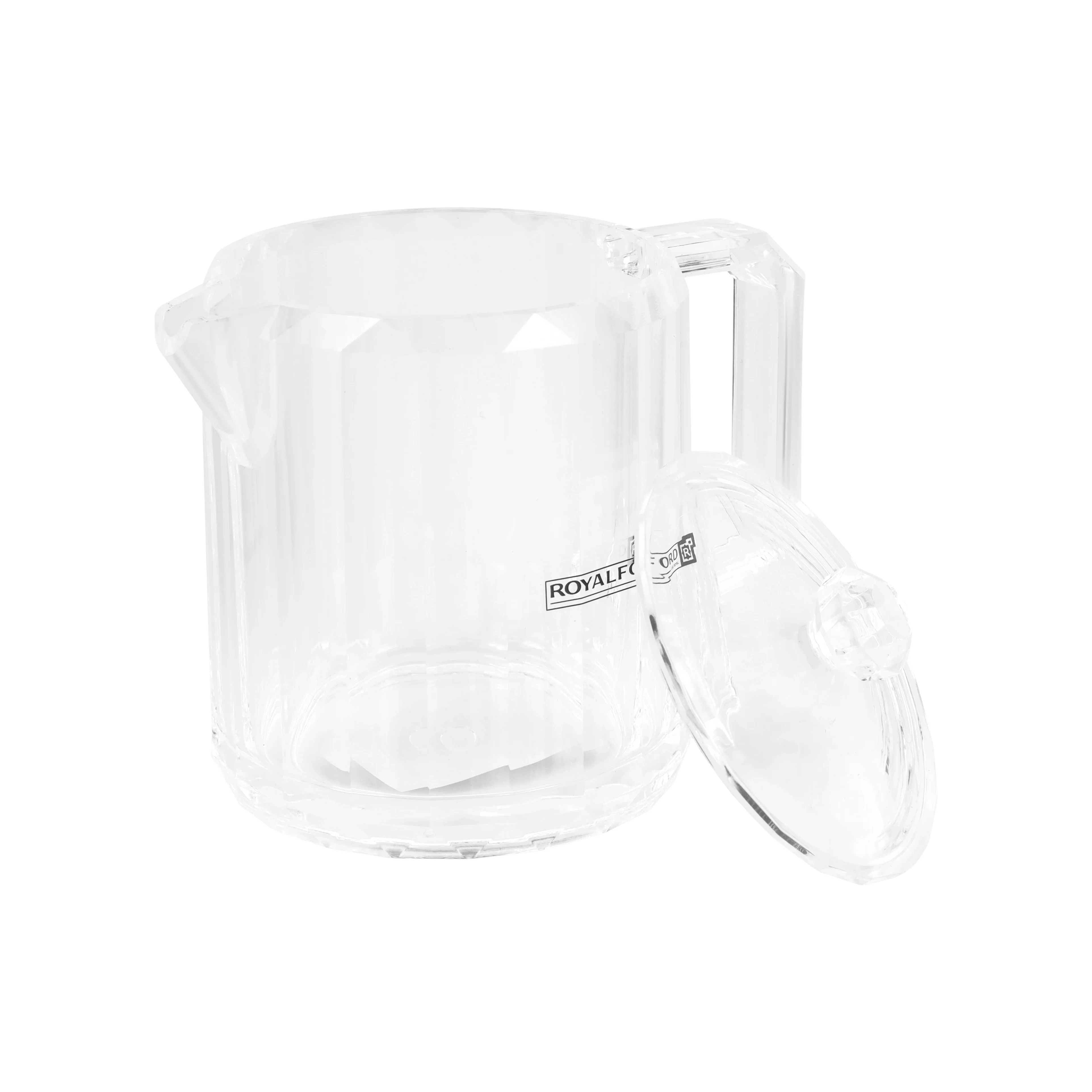 Royalford RF12763 200ML acrylic creamer pot with lid| clear, durable with odor-free| lead-free jug ideal for milk, cream, sauces, coffee and tea serving at home| - Image 3