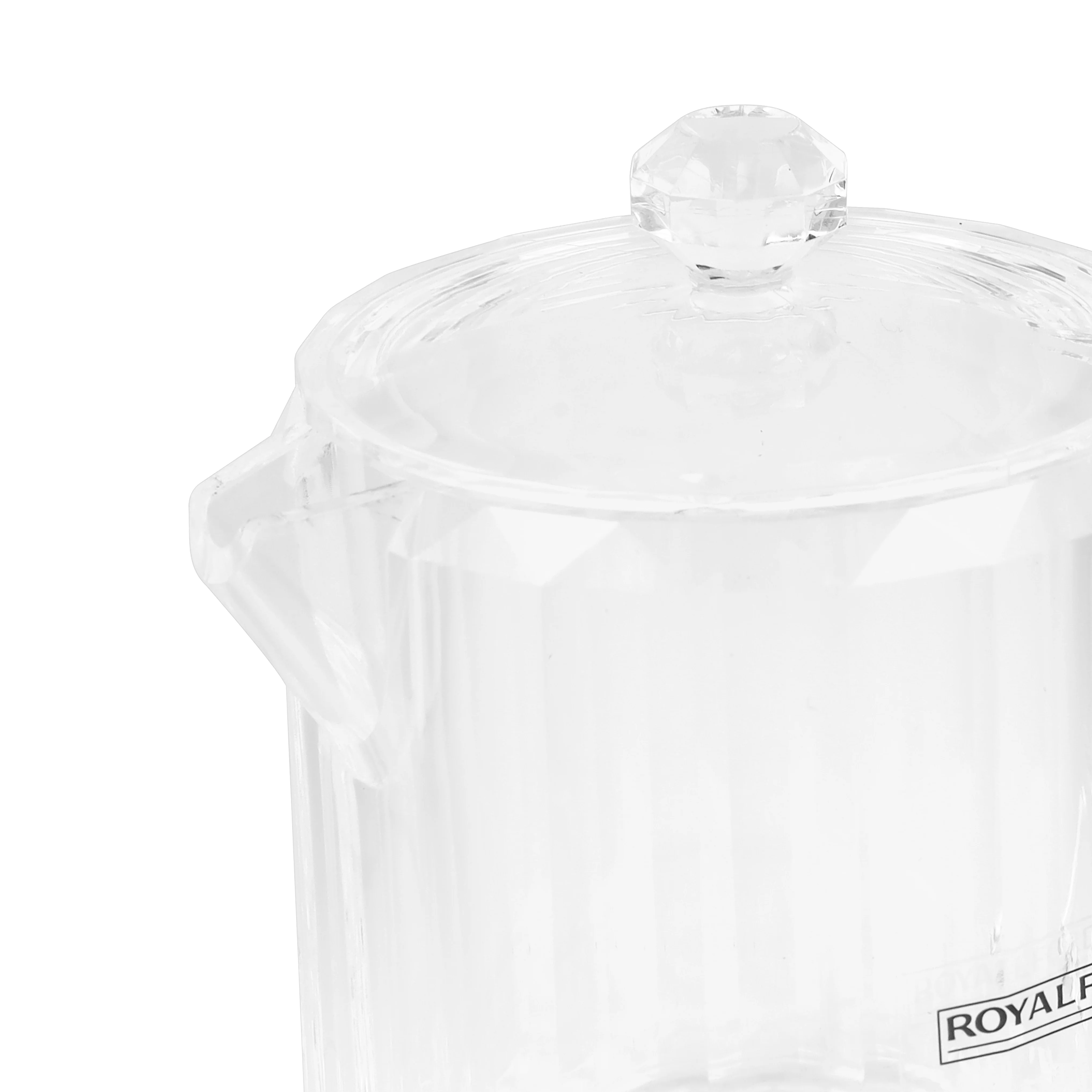 Royalford RF12763 200ML acrylic creamer pot with lid| clear, durable with odor-free| lead-free jug ideal for milk, cream, sauces, coffee and tea serving at home| - Image 4