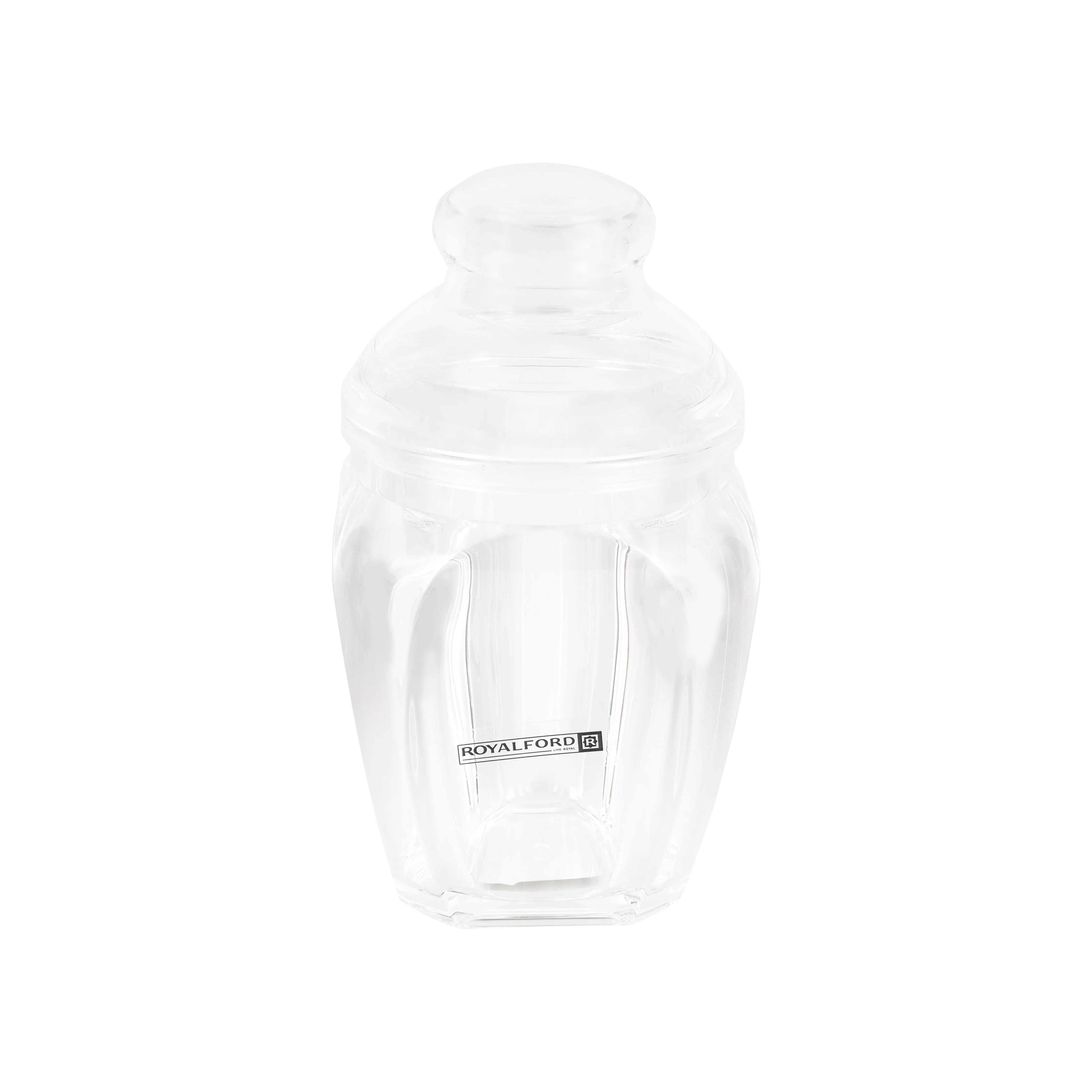 Royalford RF12767 Multipurpose Acrylic Storage Jar 350ML with Lid | Clear Durable Food Storage Container for Spices, Dry Fruits, Snacks, Tea & Coffee Kitchen Organizer