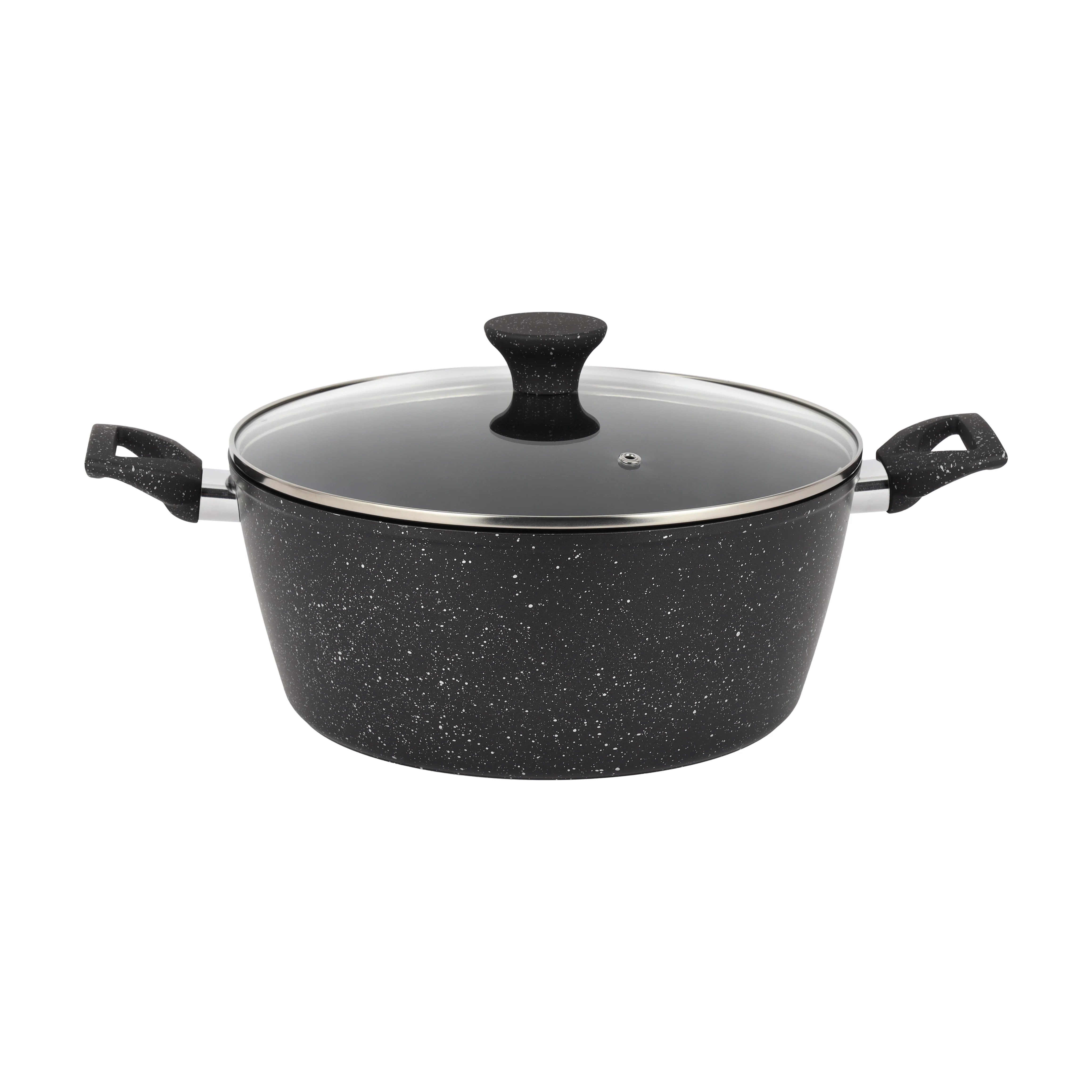 Royalford RF12771 PRIDO Forged Aluminium Cookware Set 8 PCS | Ceramic Coated Non Stick Interior| Durable 4mm Edge| Tempered Glass Lid Pots & Pans Set for Daily Cooking - Image 3