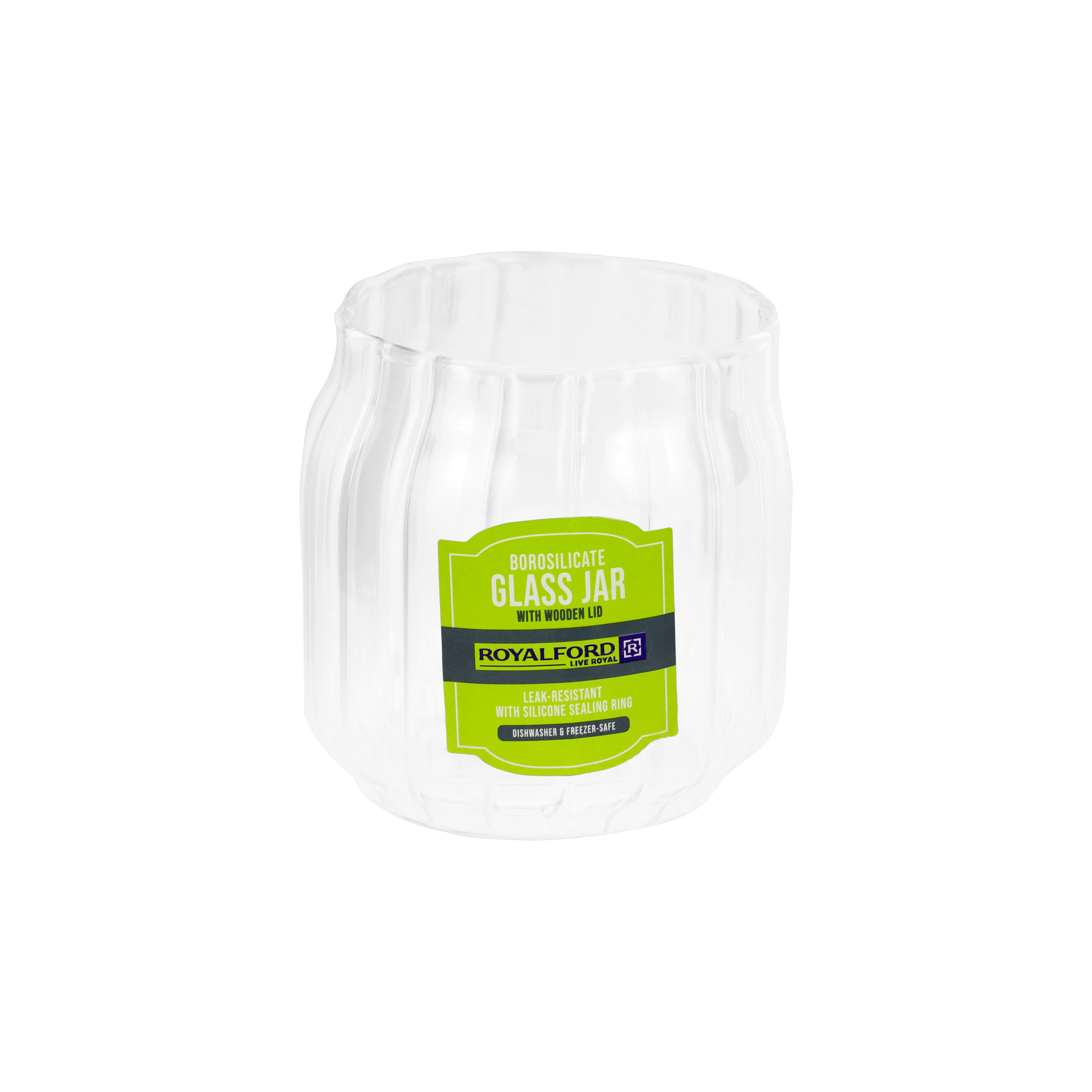 Royalford RF12773 Borosilicate Glass Jars| airtight wooden lids with silicone seals & BPA-free| odor-free, dishwasher-safe, ideal for storing dry foods, spices & snacks| - Image 4