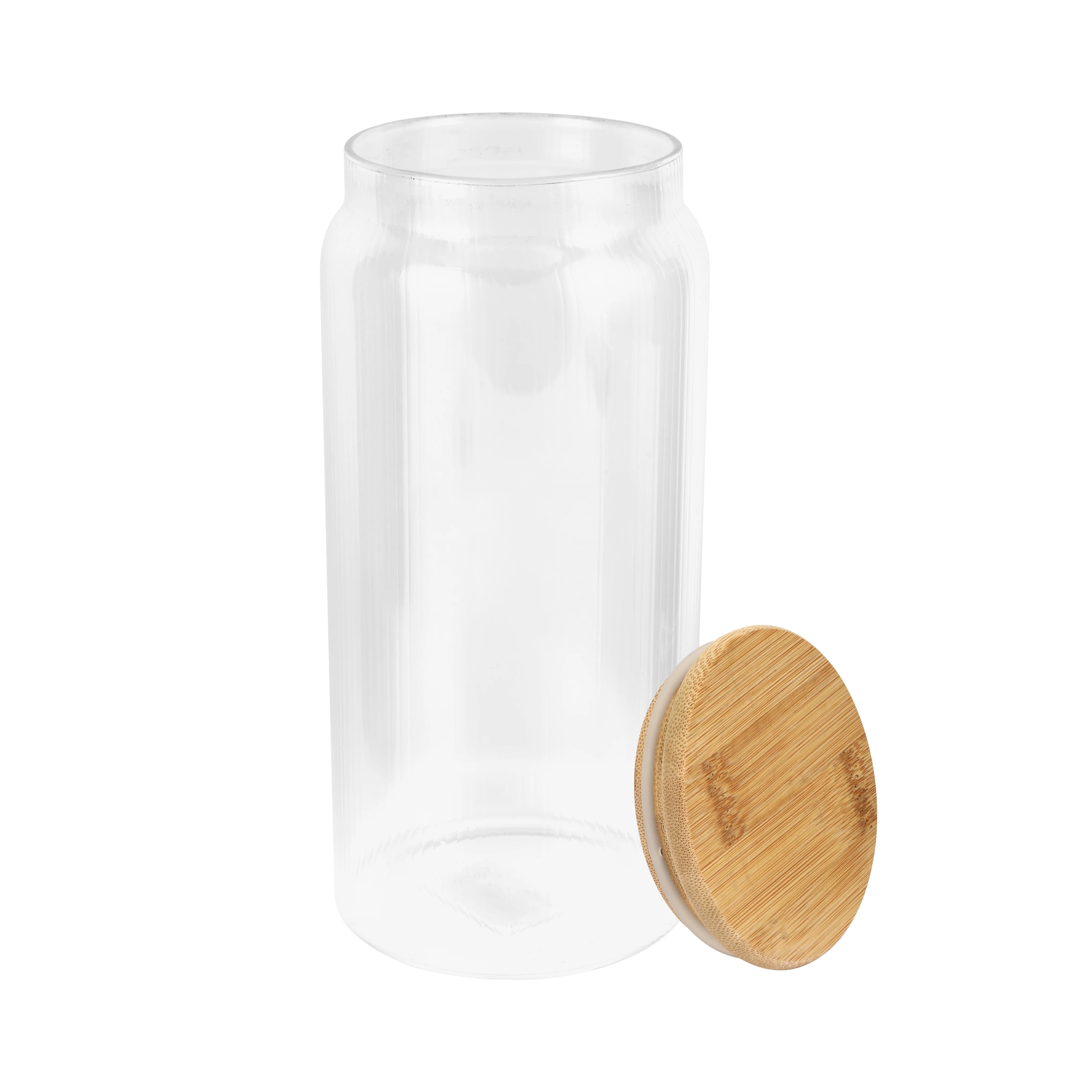 Royalford RF12774 Borosilicate Glass Storage Jar | Airtight Bamboo Lid and Silicone Seal| BPA Free Odor Free Kitchen Container for Pasta, Coffee, Spices & Dry Foods - Image 2