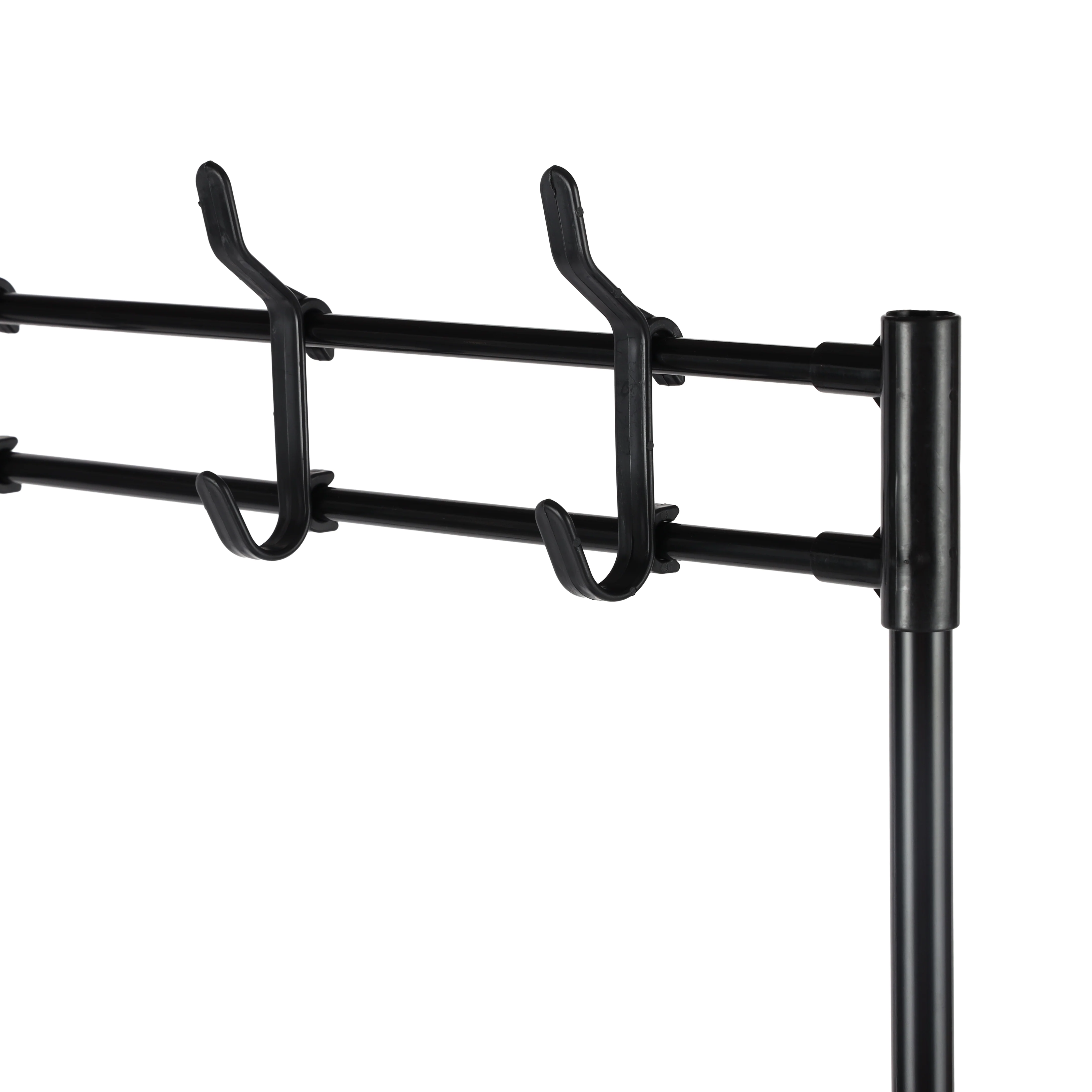 Royalford RF12781 Portable Shoe Rack | 4 Spacious Shelves & 8 Hooks | Floor Standing Multipurpose Organizer | Durable Iron Frame with PP Connectors | Easy To Assembly - Image 5