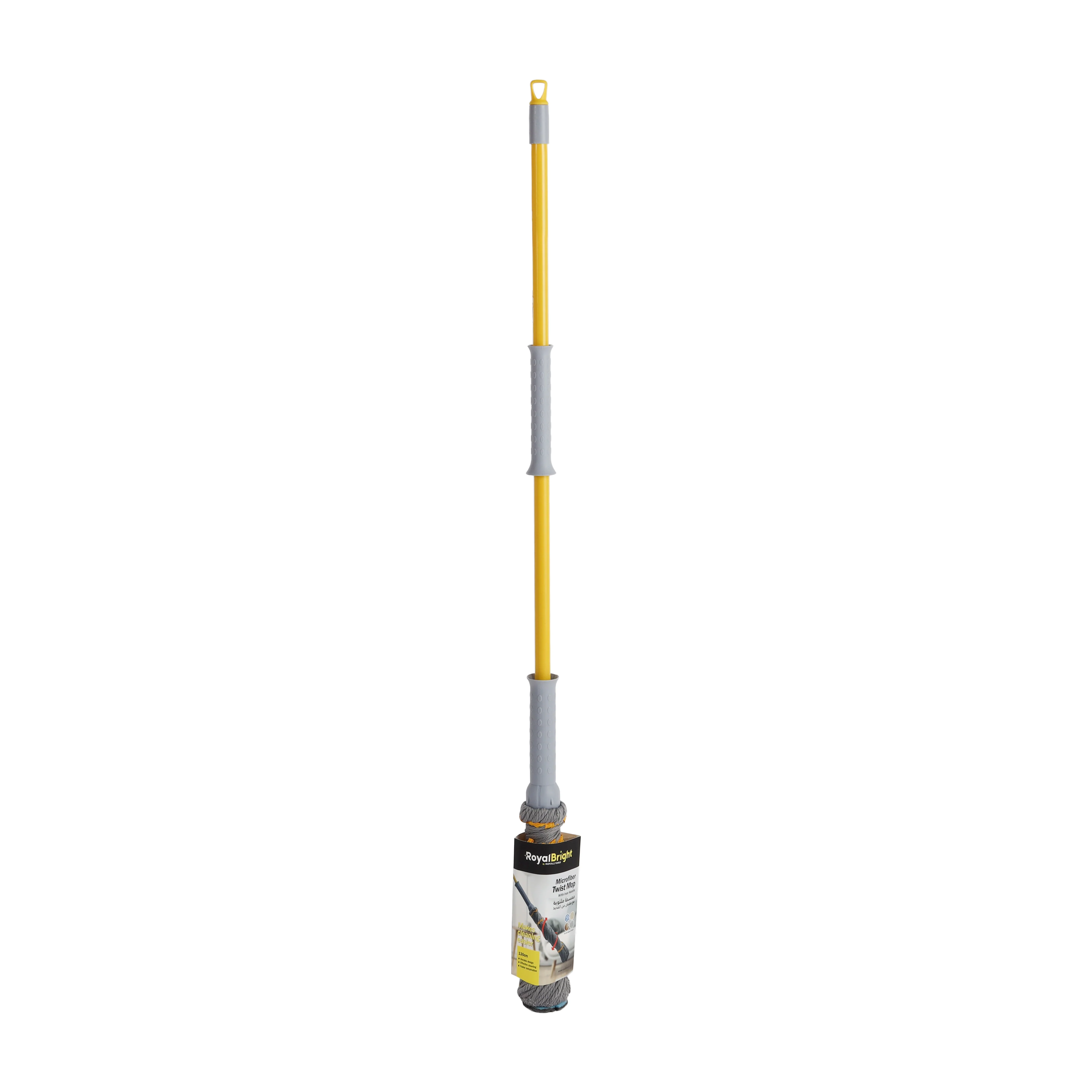 Royalford RF12782 Twist Mop with Iron Handle | Microfiber Self-Wringing Floor Mop 128cm Long Handle | Fast Dehydration System | Heavy Duty Cleaning for All Floor Types - Image 2