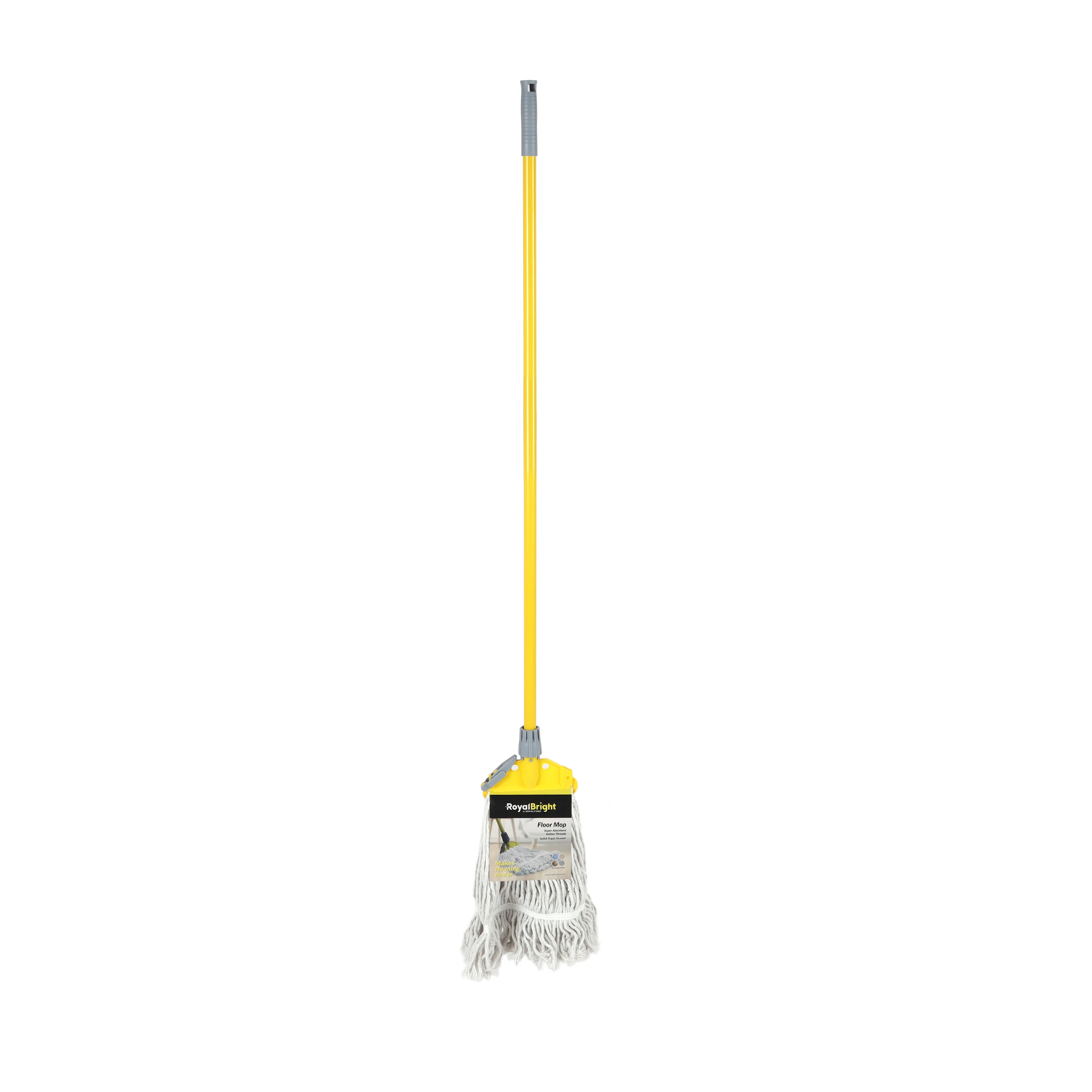 Royalford RF12783 Floor Mop with Iron Handle 120cm Long | Super Absorbent Cotton Threads Cleaning Mop for All Floor Types| Durable Scratch-Free Professional Cleaning Tool - Image 2
