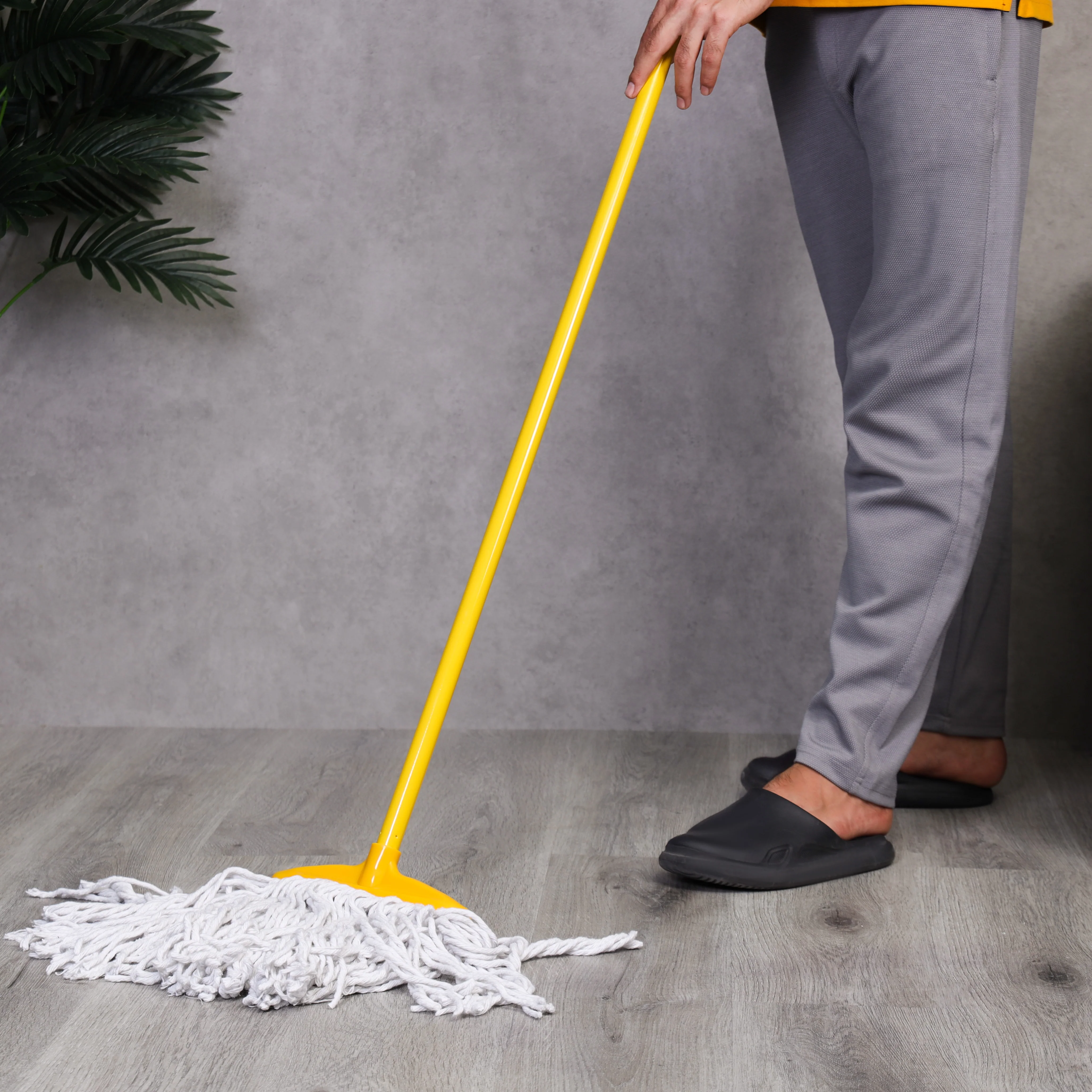 Royalford RF12785 Cotton String Mop with Handle| Super Absorbent Floor Cleaning Mop & Durable Long Handle Lightweight| Easy Use Wet Dry Cleaning for Home Office Floors| - Image 2
