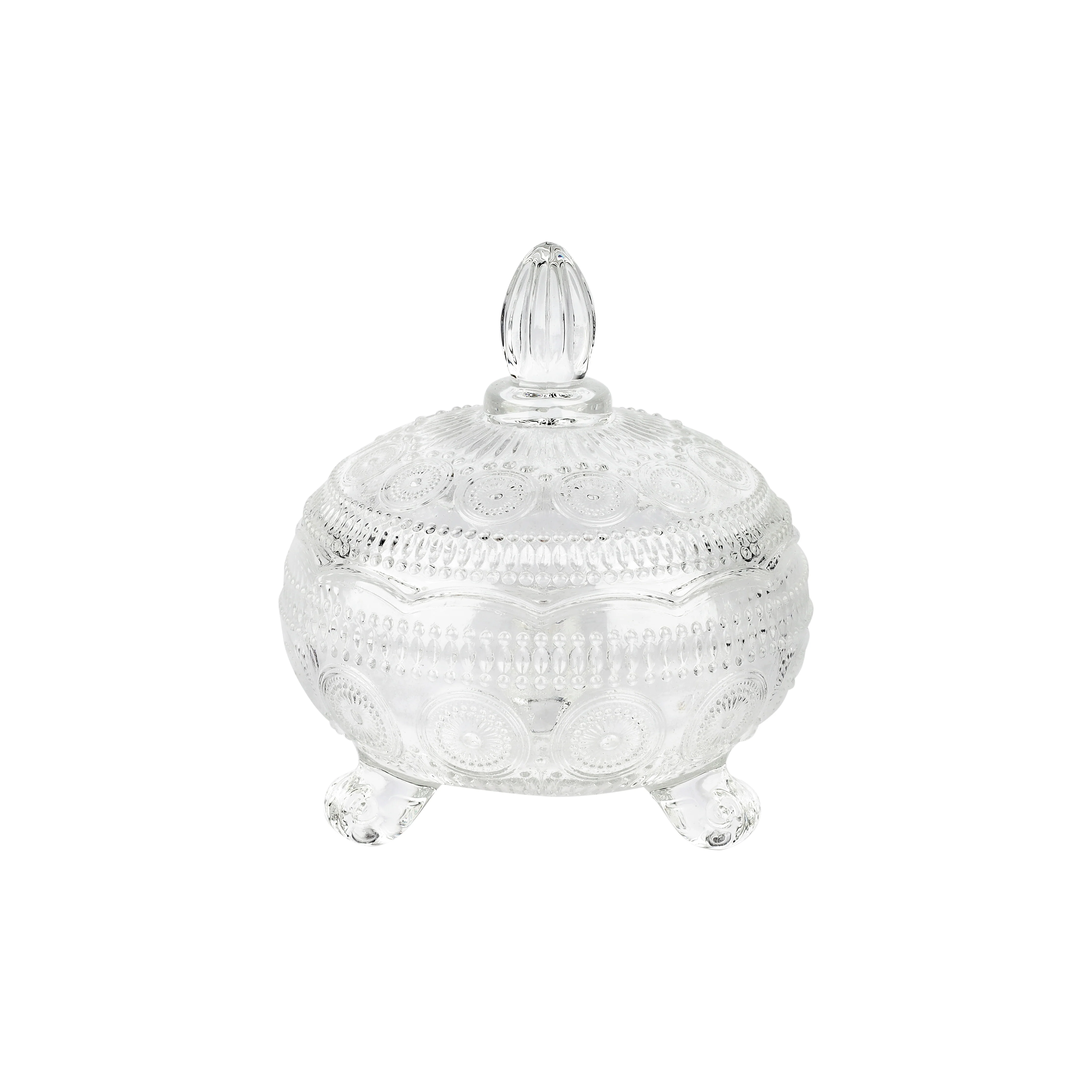Royalford RF12796 premium glass candy jar with lid| durable soda lime glass & elegant design| ideal for storing candies, dry fruits, snacks, freezer and multipurpose use|