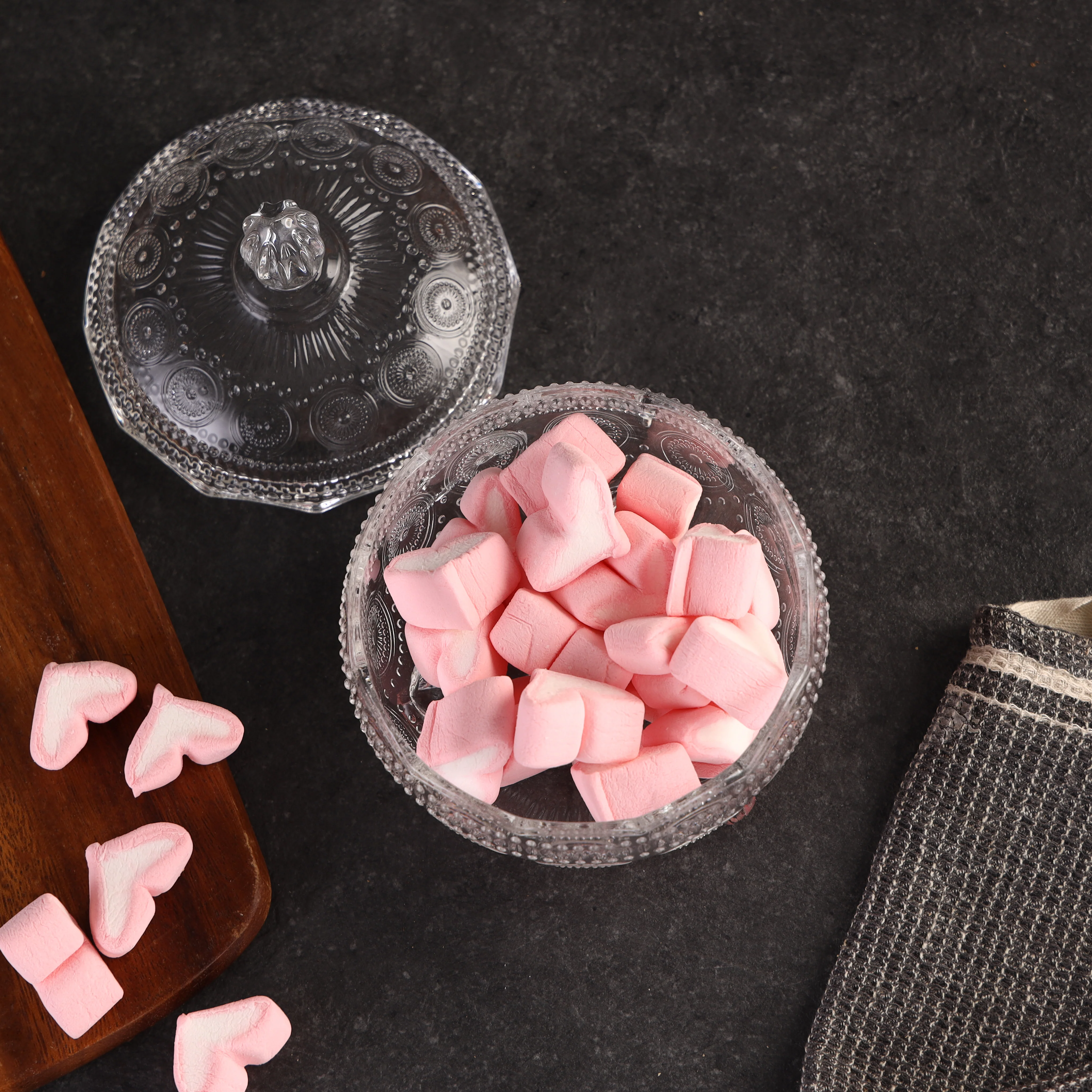 Royalford RF12796 premium glass candy jar with lid| durable soda lime glass & elegant design| ideal for storing candies, dry fruits, snacks, freezer and multipurpose use| - Image 2