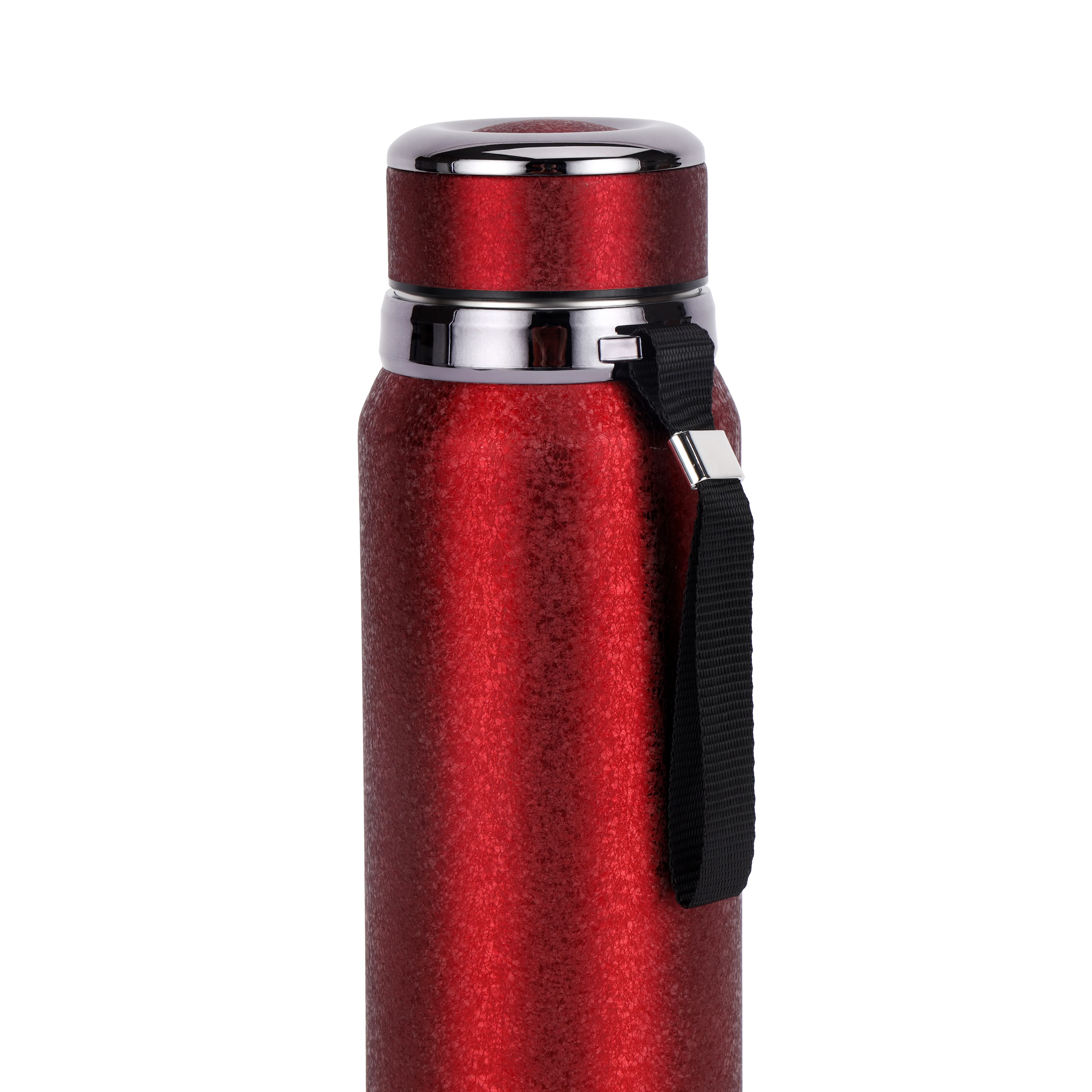 Royalford RF12806 1000ML Stainless Steel Vacuum Bottle |  Double Wall Insulation |  Leak Resistant Lid | Portable Wrist Strap |  Hot & Cold Insulated Travel Flask - Image 4