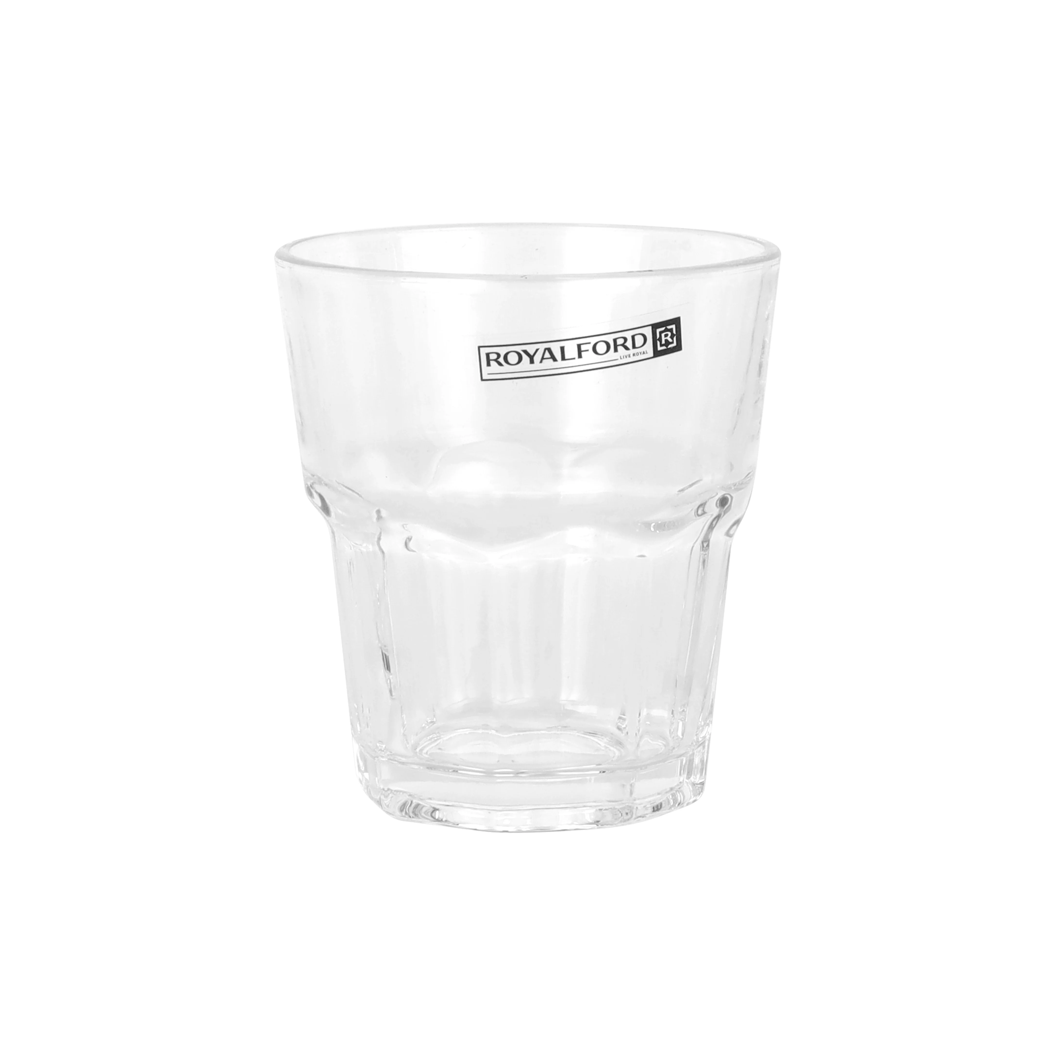 Royalford RF12808 3PC Glass Tumbler Set | 285ml Lead Free Soda Lime Drinking Glasses | Dishwasher Safe Water, Juice & Soft Drink Glass Set with Classic Design - Image 2