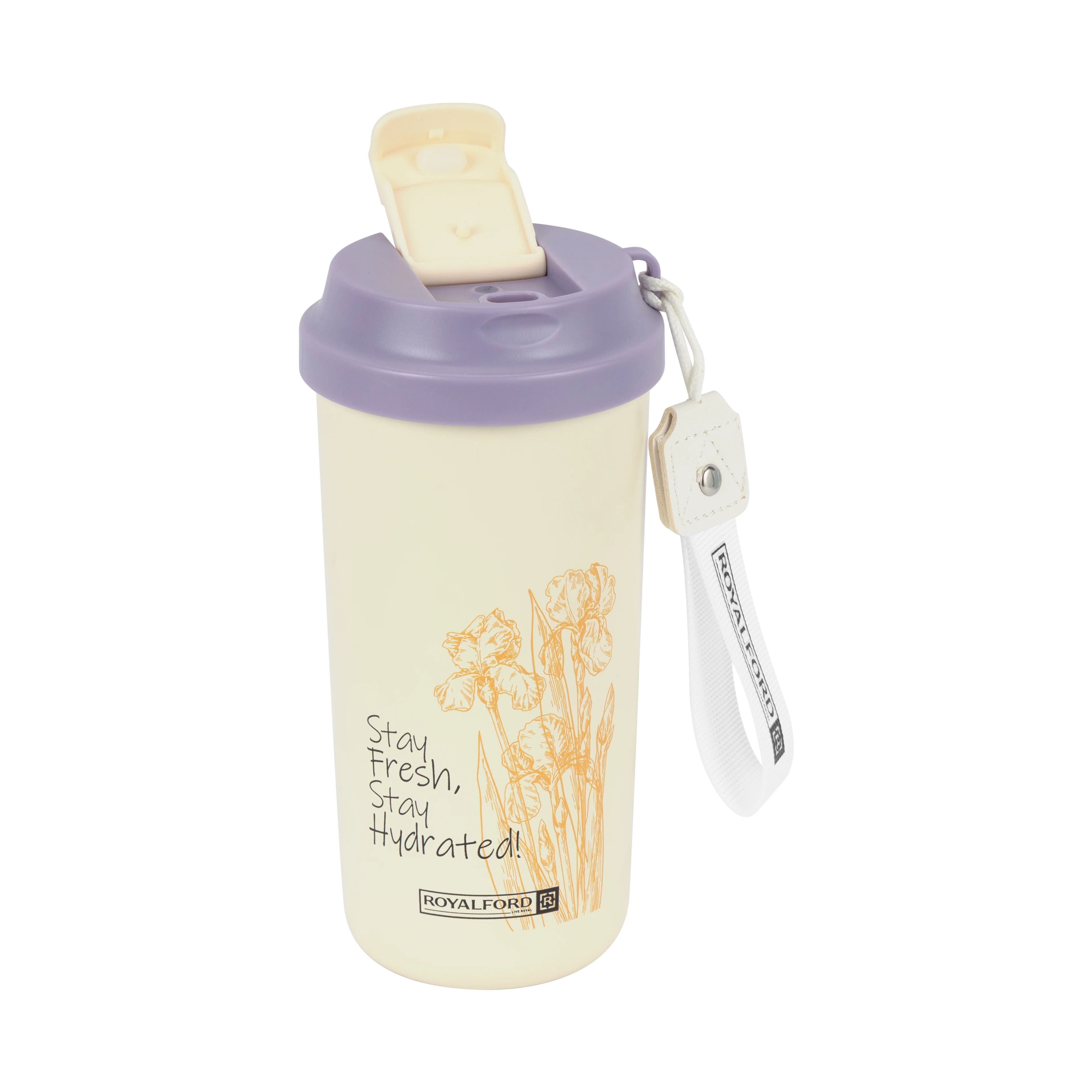 Royalford RF12825 500ml Stainless Steel Vacuum Tumbler | Double Wall Insulated Travel Mug | SS304 Inner | Leak-Resistant Hot & Cold Cup with Strap for Office & Travel Use - Image 2
