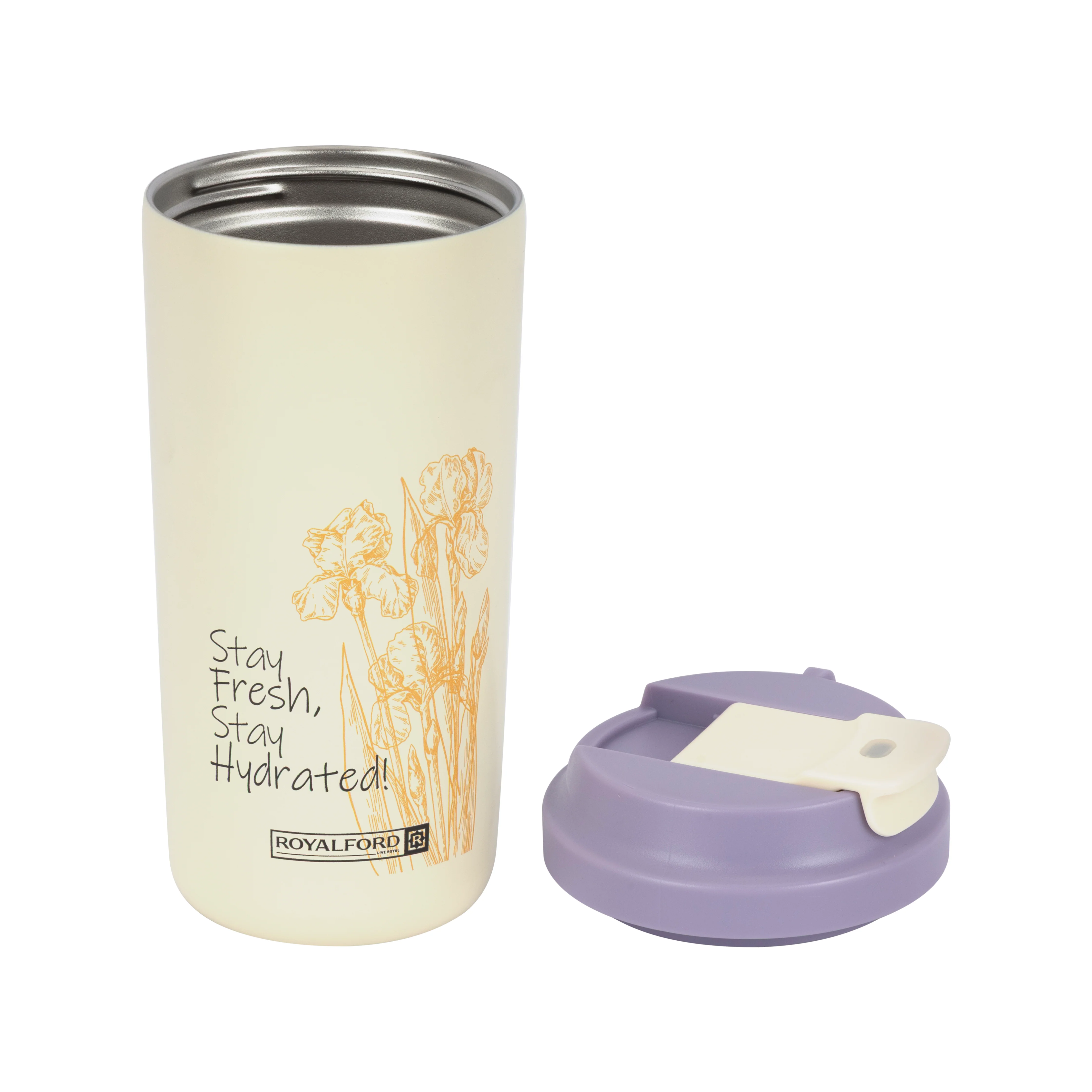 Royalford RF12825 500ml Stainless Steel Vacuum Tumbler | Double Wall Insulated Travel Mug | SS304 Inner | Leak-Resistant Hot & Cold Cup with Strap for Office & Travel Use - Image 3
