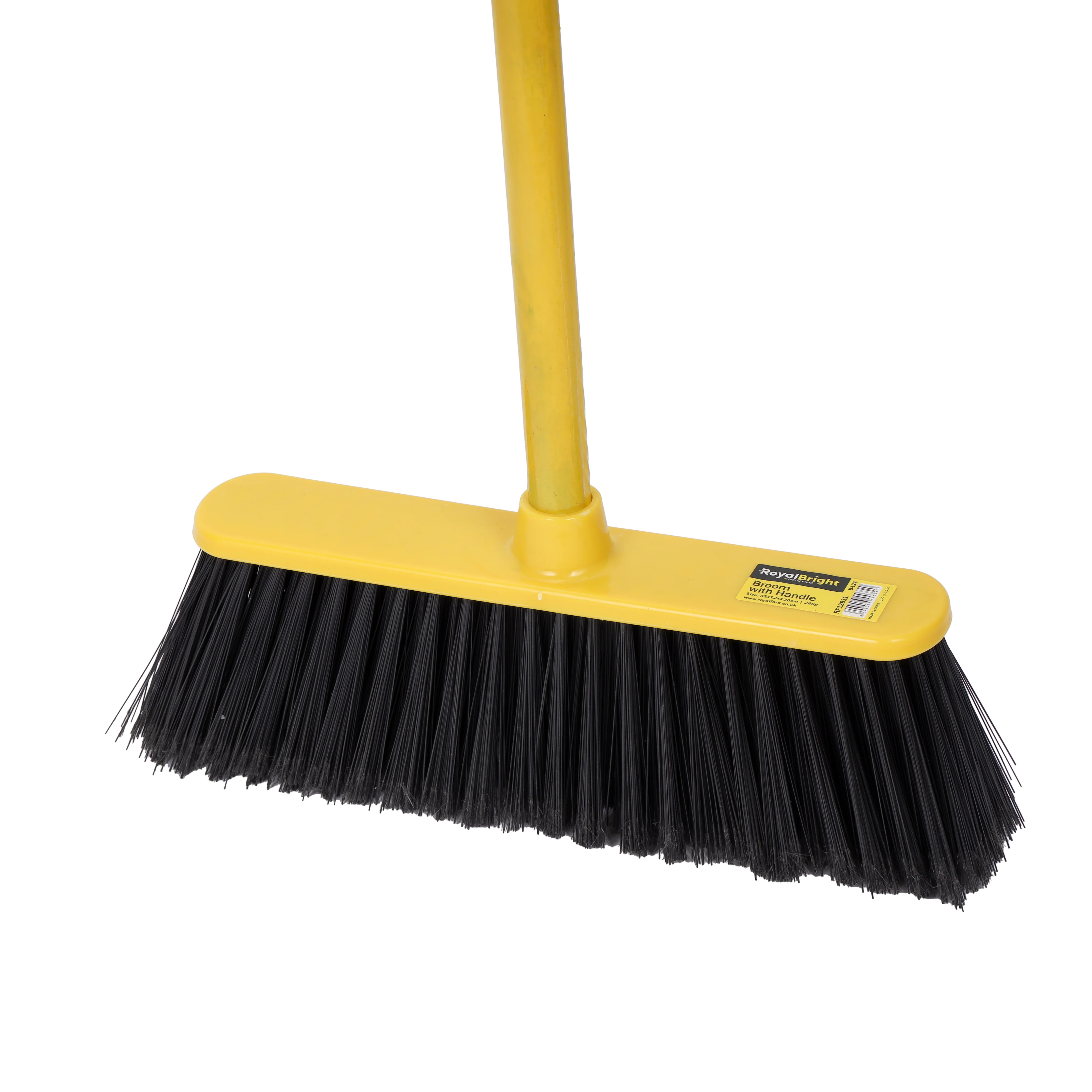 Royalford RF12831 RoyalBright Floor Broom | 32cm wide head with durable bristles and strong wooden handle| ergonomic design for efficient multipurpose cleaning| - Image 3