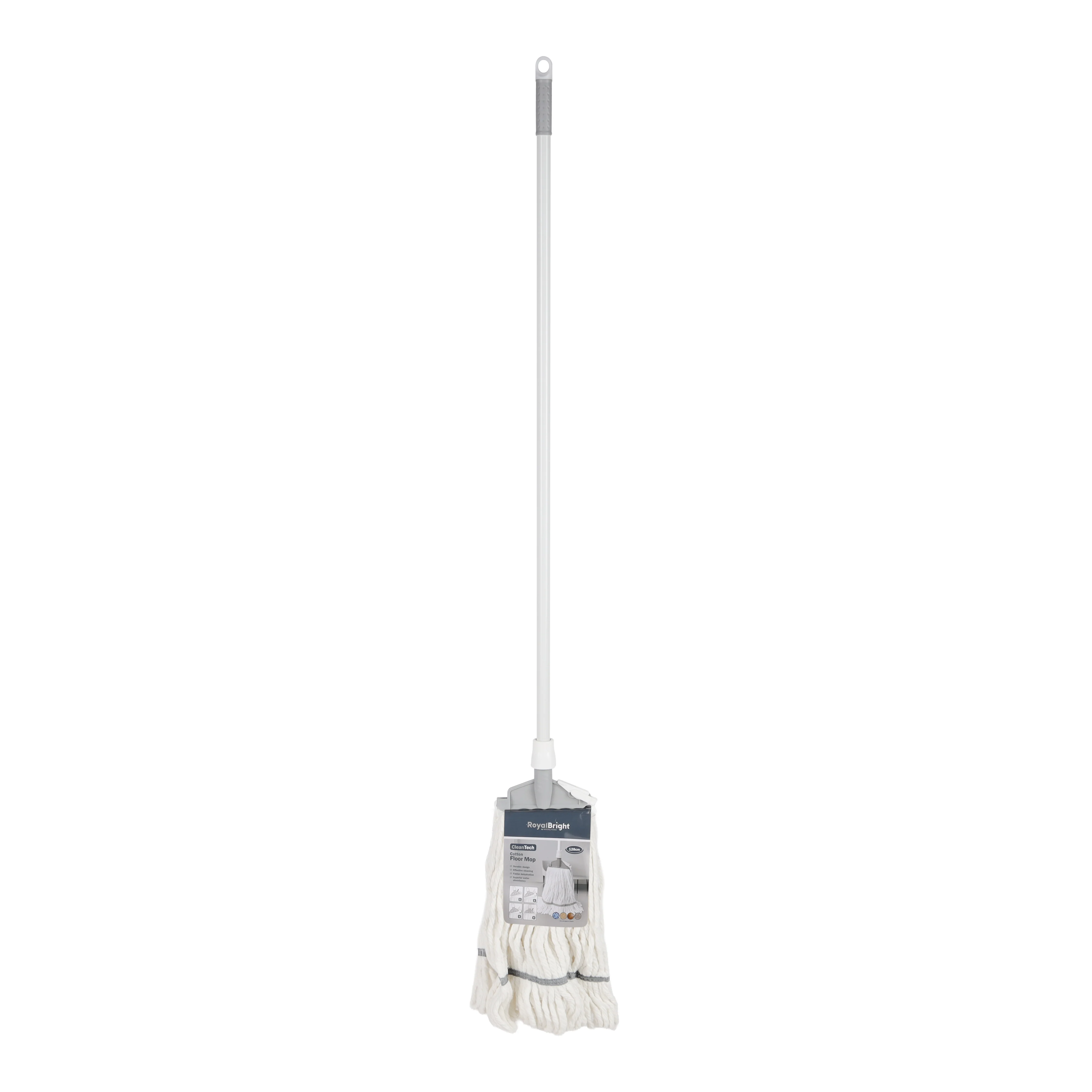 Royalford RF12849 CleanTech Cotton Floor Mop | 128cm Handle | High Absorbency Durable Wet Mop for Tile, Marble, Wooden & Granite Floors | Heavy Duty Home Cleaning Mop - Image 2