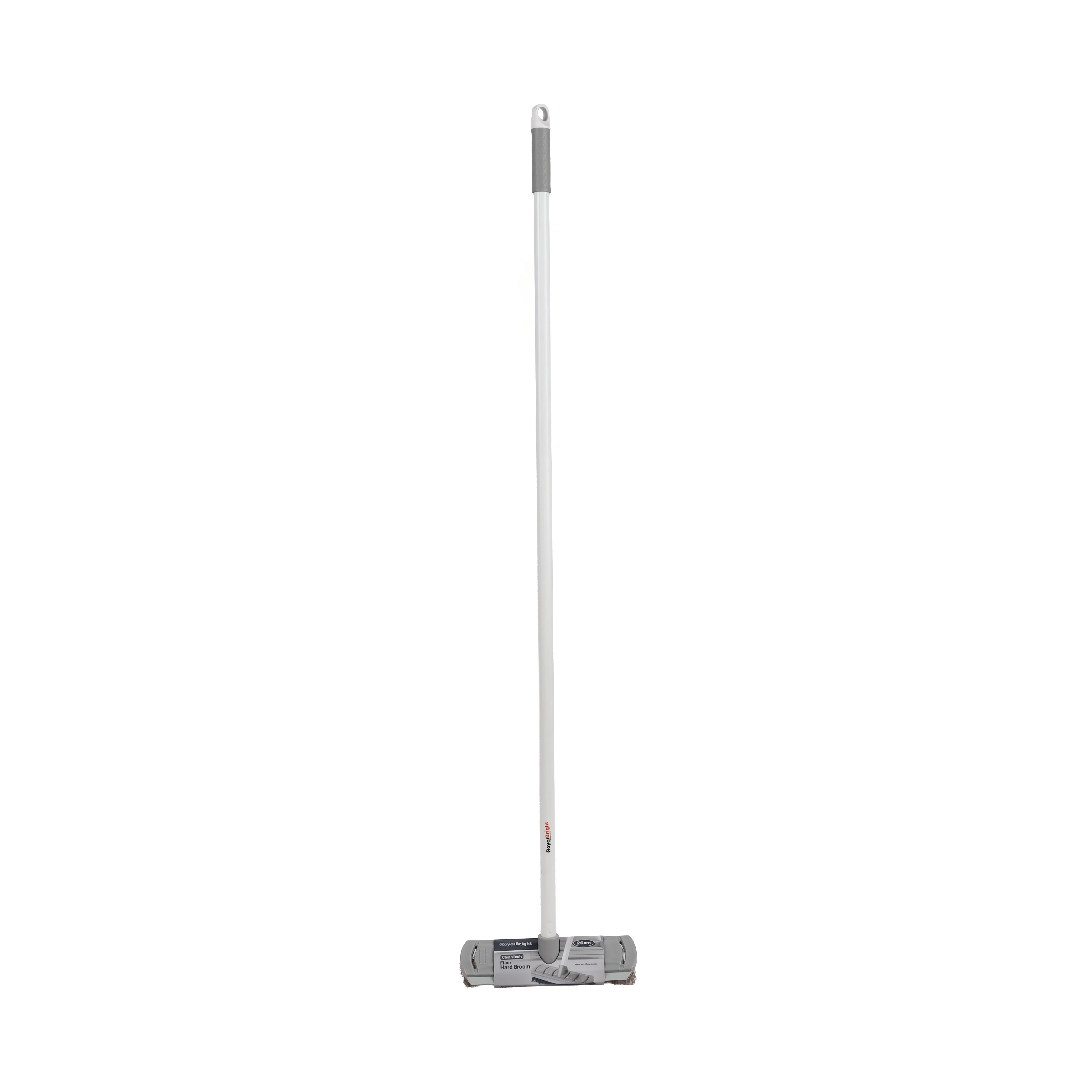 Royalford RF12851 CleanTech Floor Hard Broom 26cm with Iron Handle | Durable Household Cleaning Broom for Tile, Wood, Marble & Floors | Multipurpose Sweeping Brush