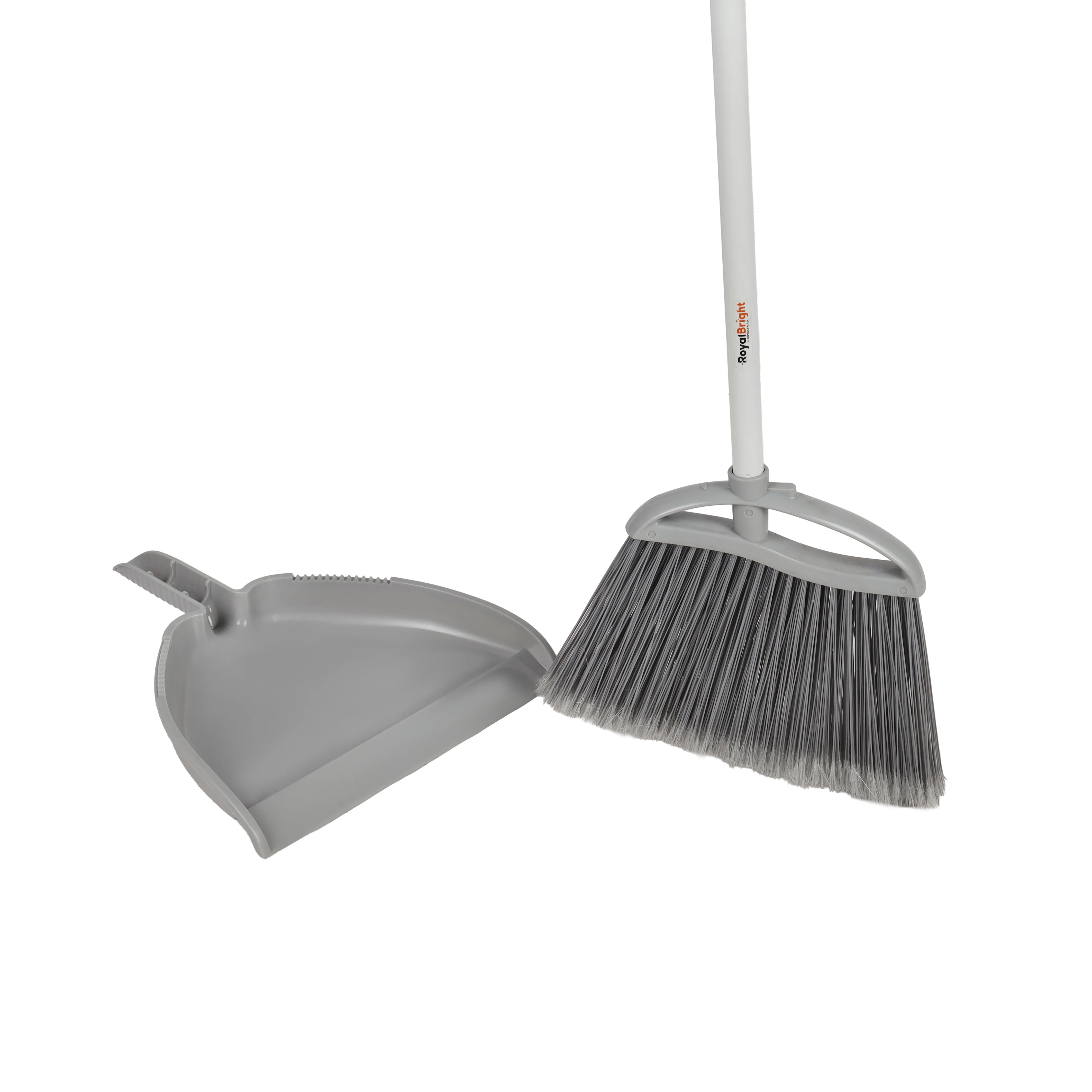 Royalford RF12854 CleanTech 33cm Dustpan & Broom Set | Durable Iron & Plastic Build | 130cm Long Handle | Multipurpose Floor,  Wall & Ceiling Cleaning Tool | Easy to Use - Image 3