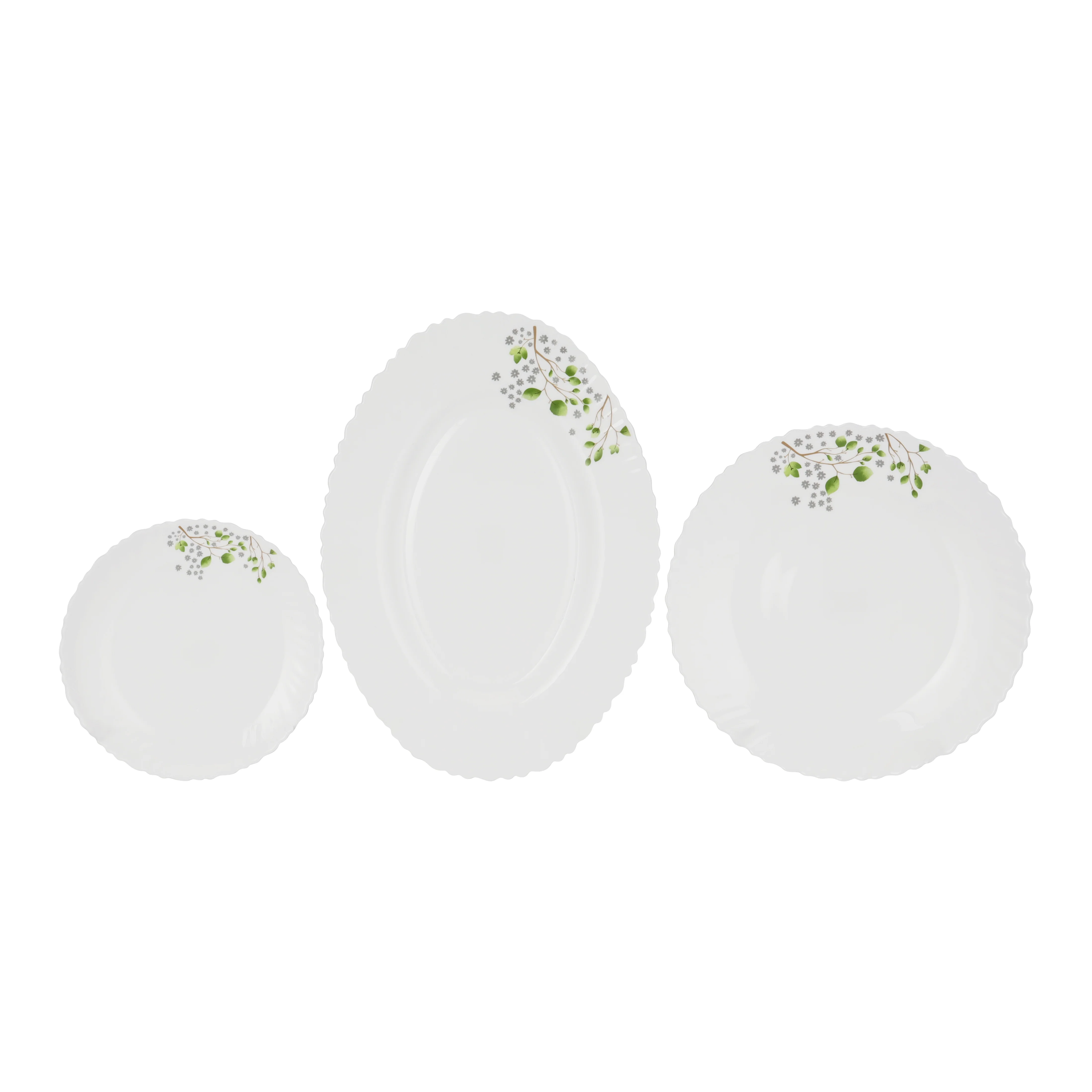 Royalford RF12881 Opalware Dinner Set 42 Pieces | Premium Lightweight Microwave & Dishwasher Safe Dinnerware Plates, Bowls & Spoons for Elegant Everyday Dining at Home - Image 2