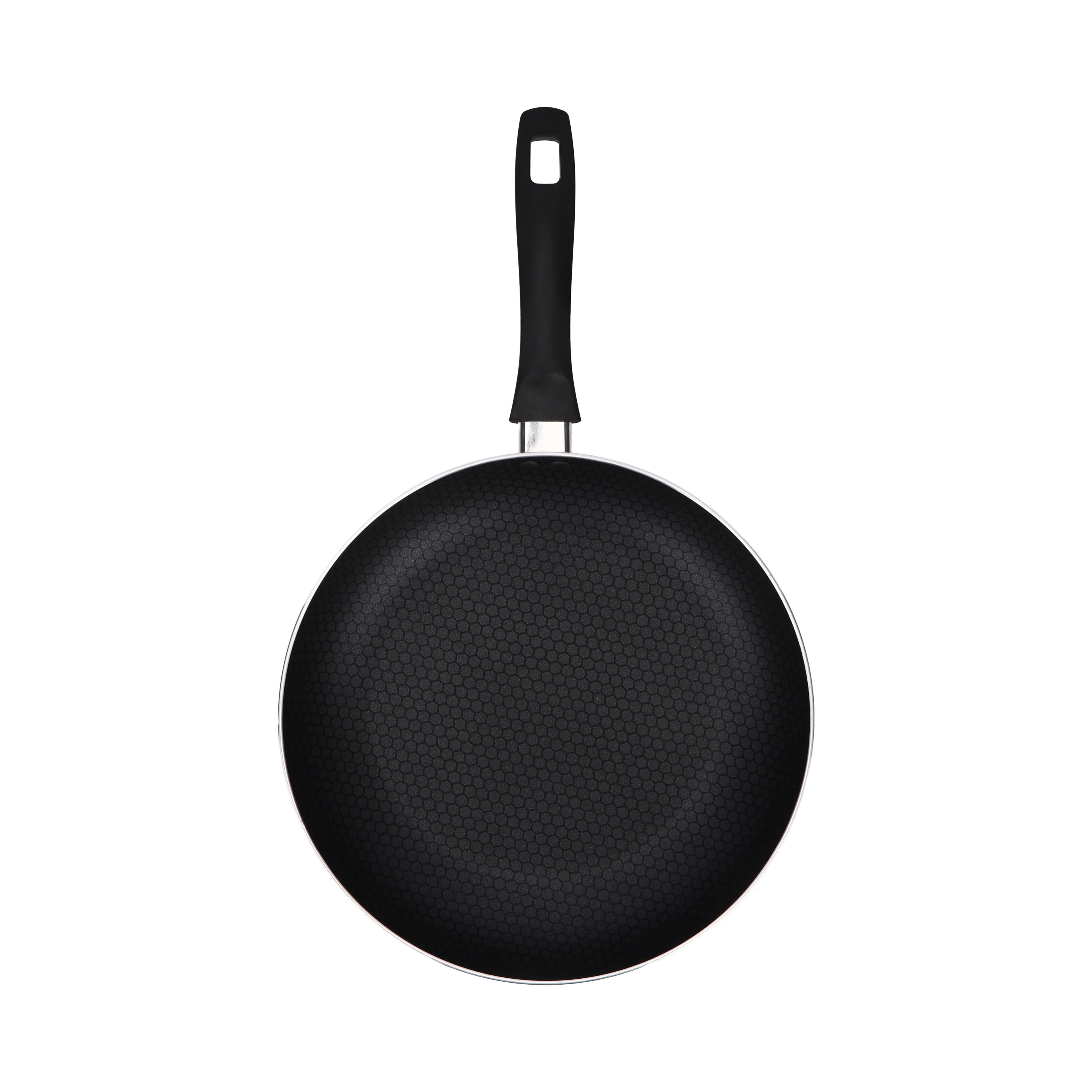 Royalford RF12885 Scarlet Honeycomb 26cm Frypan  | 3-Layer Durable Non-Stick Interior | 2.5mm Thick Body |  Heat-Resistant Bakelite Handle & Easy To Clean Design - Image 4