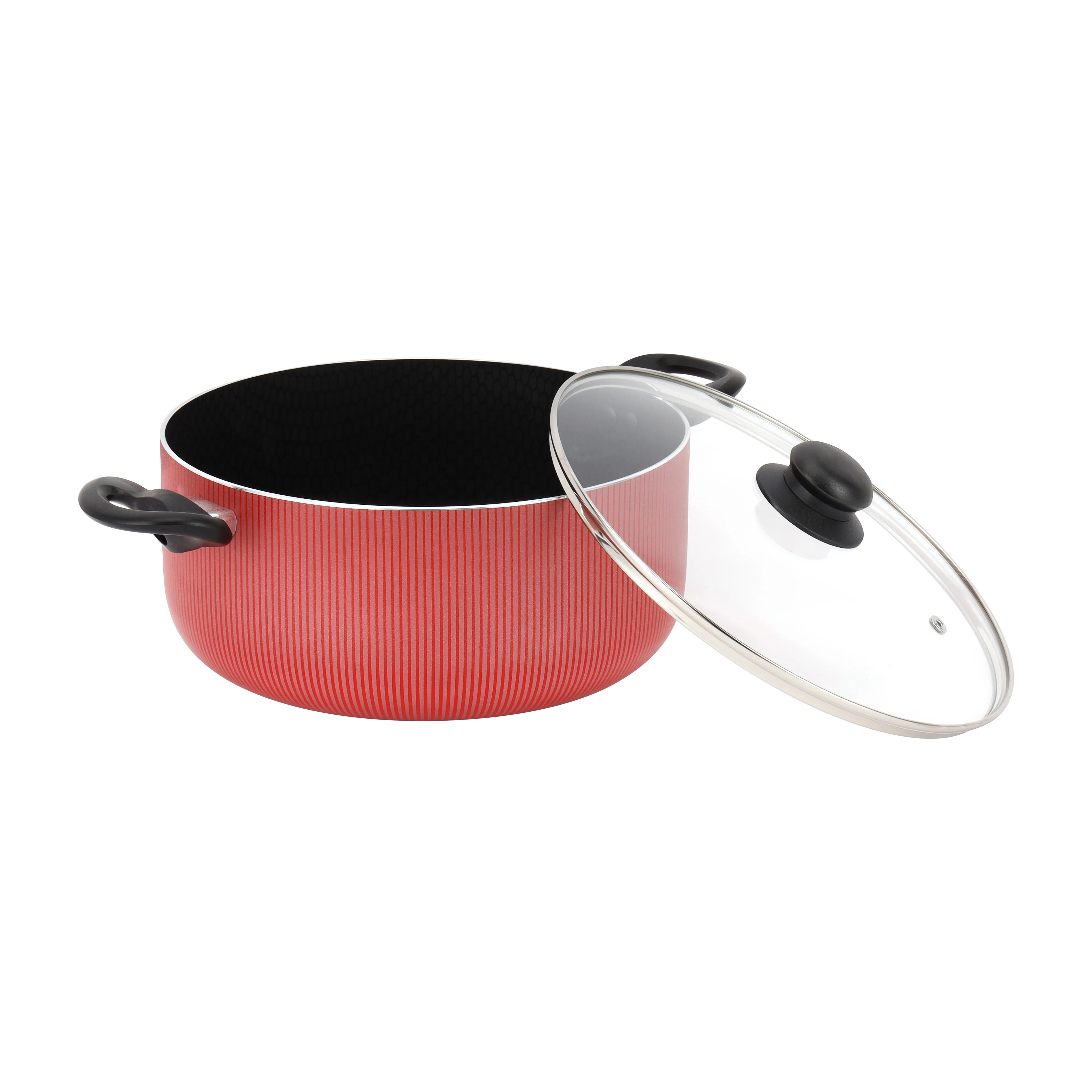 Royalford RF12889 Scarlet Honeycomb casserole with lid delivers efficient | even heat distribution, durable aluminium body and non-stick interior for daily uses - Image 2