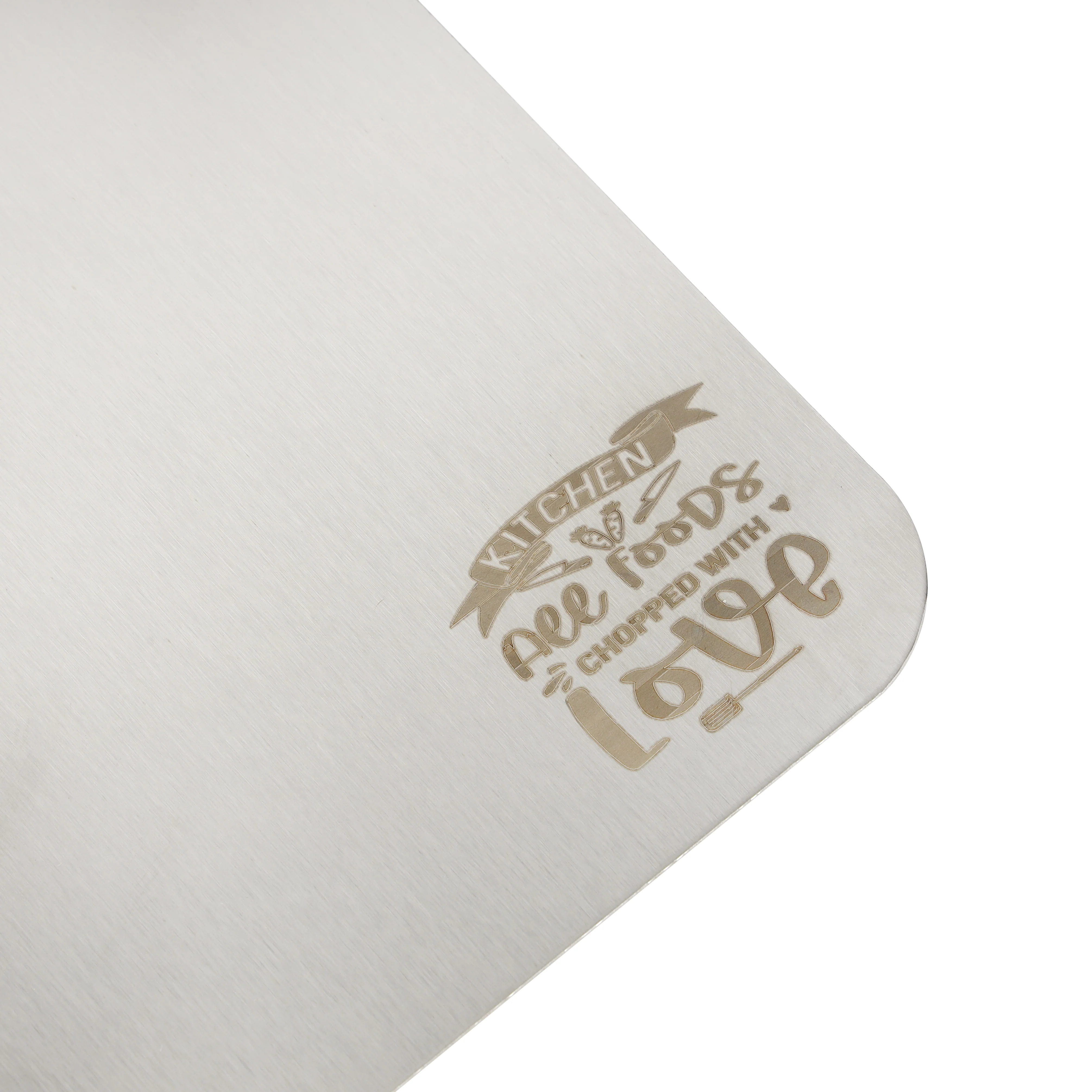 Royalford RF12900 Stainless Steel Chopping Board 31x21cm | Food-Grade BPA-Free Cutting Board | Durable, Scratch-Resistant, Hygienic & Easy to Clean Kitchen Prep Board - Image 5