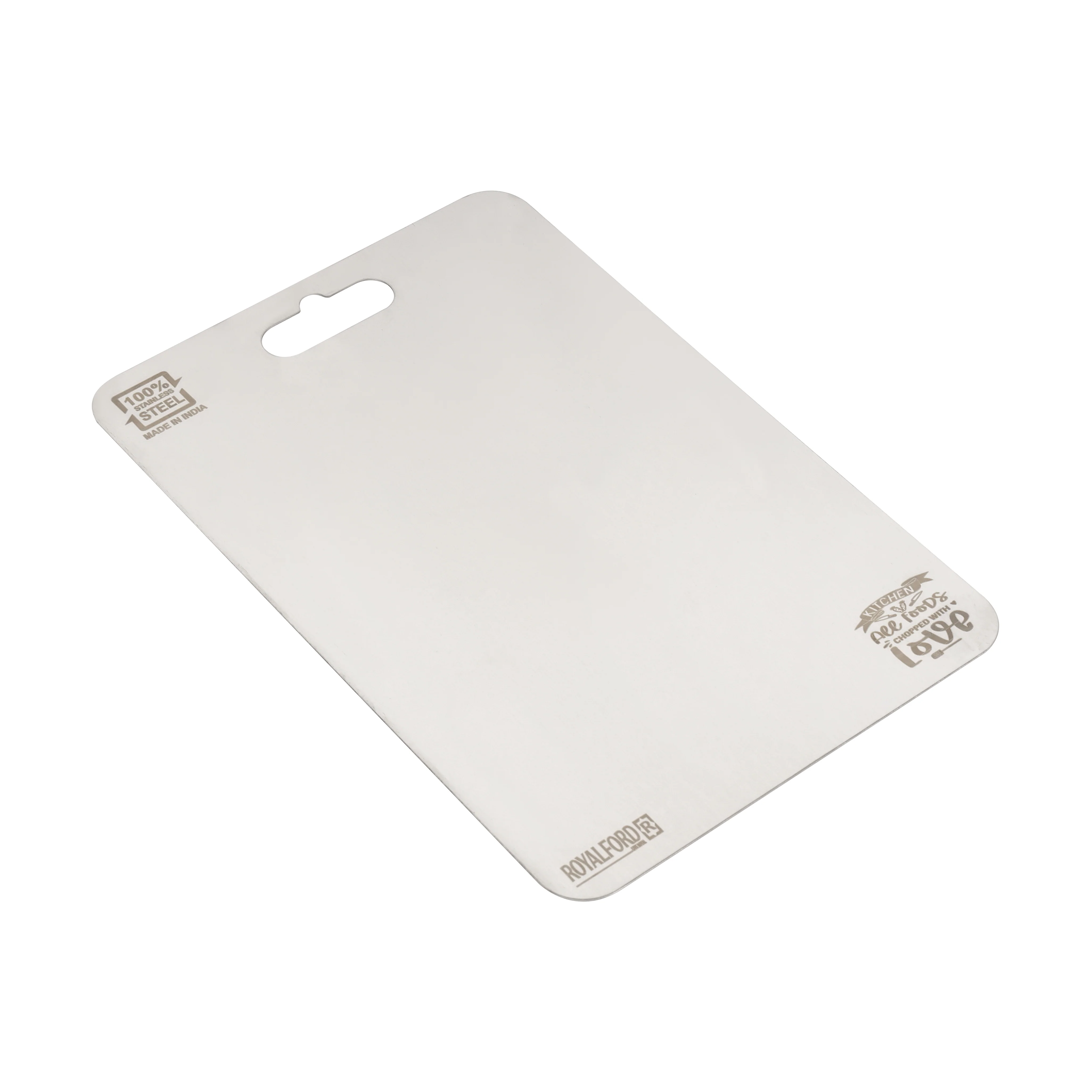Royalford RF12901 Stainless Steel Chopping Board |Food Grade, BPA Free | Scratch Resistant |  Durable |  Easy to Clean Cutting Board for Hygienic Kitchen Food Preparation - Image 2