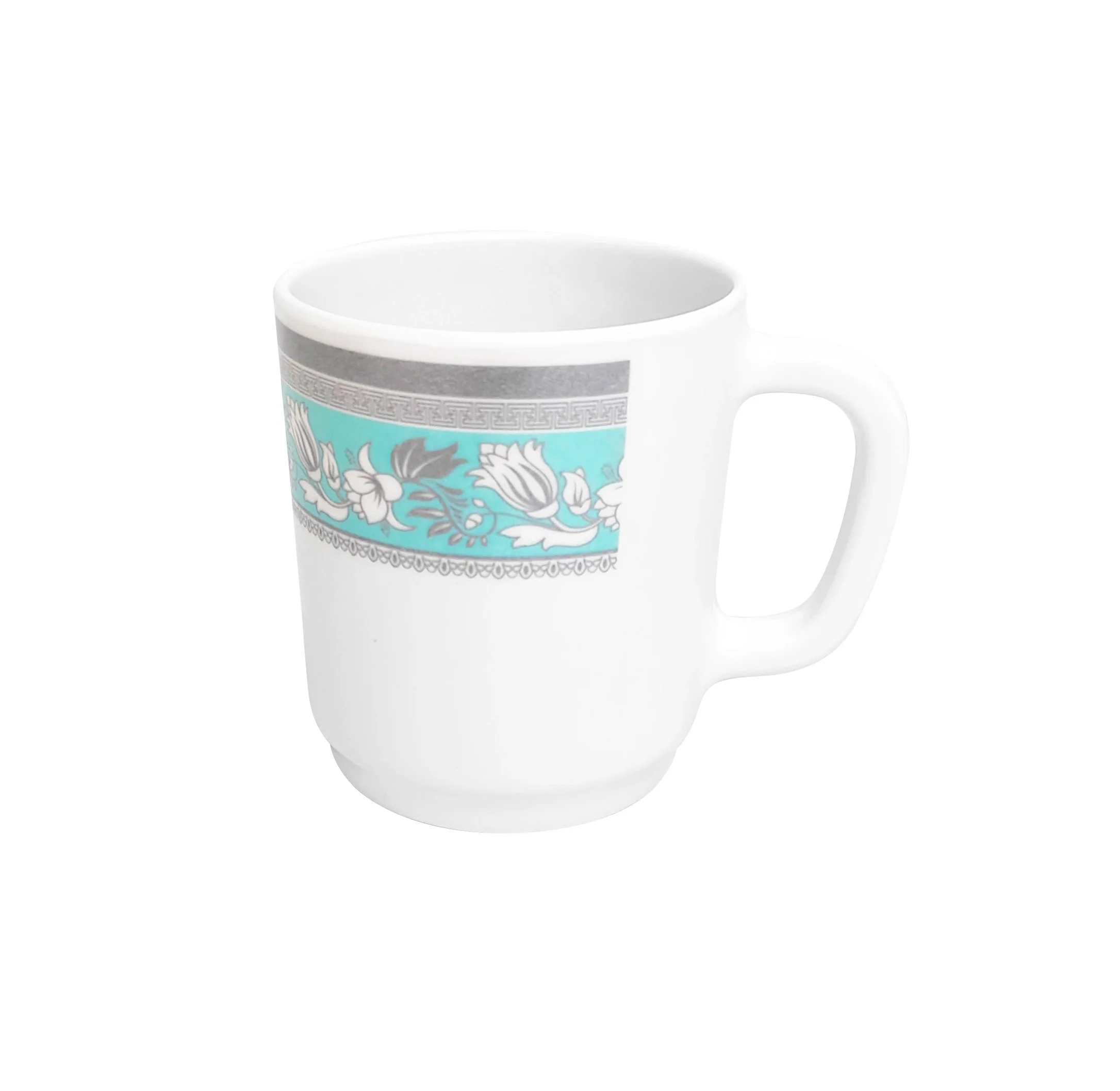 Royalford RF12917 Melamine Coffee Cup | 350ml Lightweight Design | Durable Chip Resistant Dishwasher Safe & Freezer Safe | Elegant White Mug for Home & Office Use