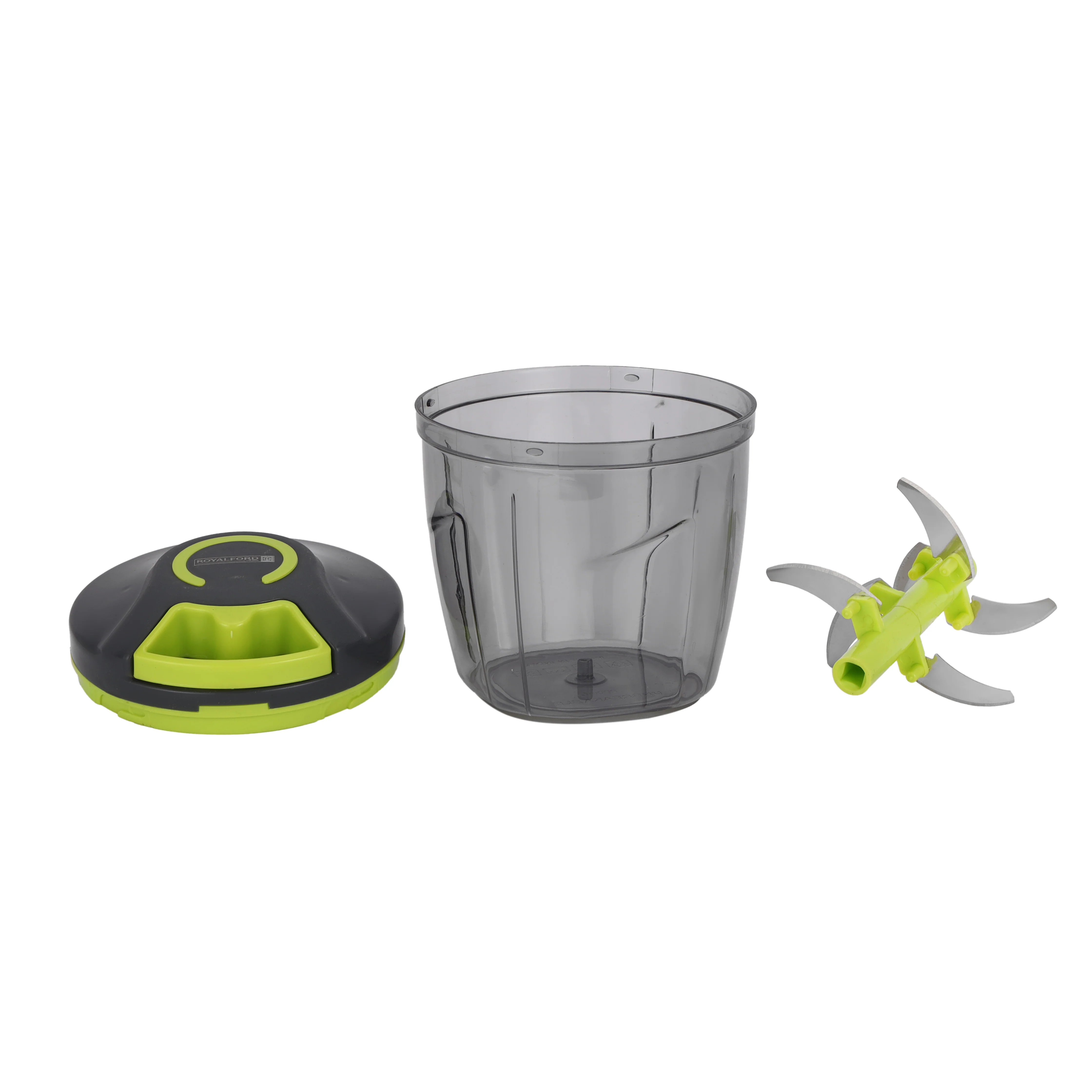 Royalford RF12923 Handy Pull Chopper 1000ml| 6 Stainless Steel Blades with Manual Food Chopper| Easy Pull Cord Mechanism & Compact Durable Vegetable Fruit Chopper| - Image 4