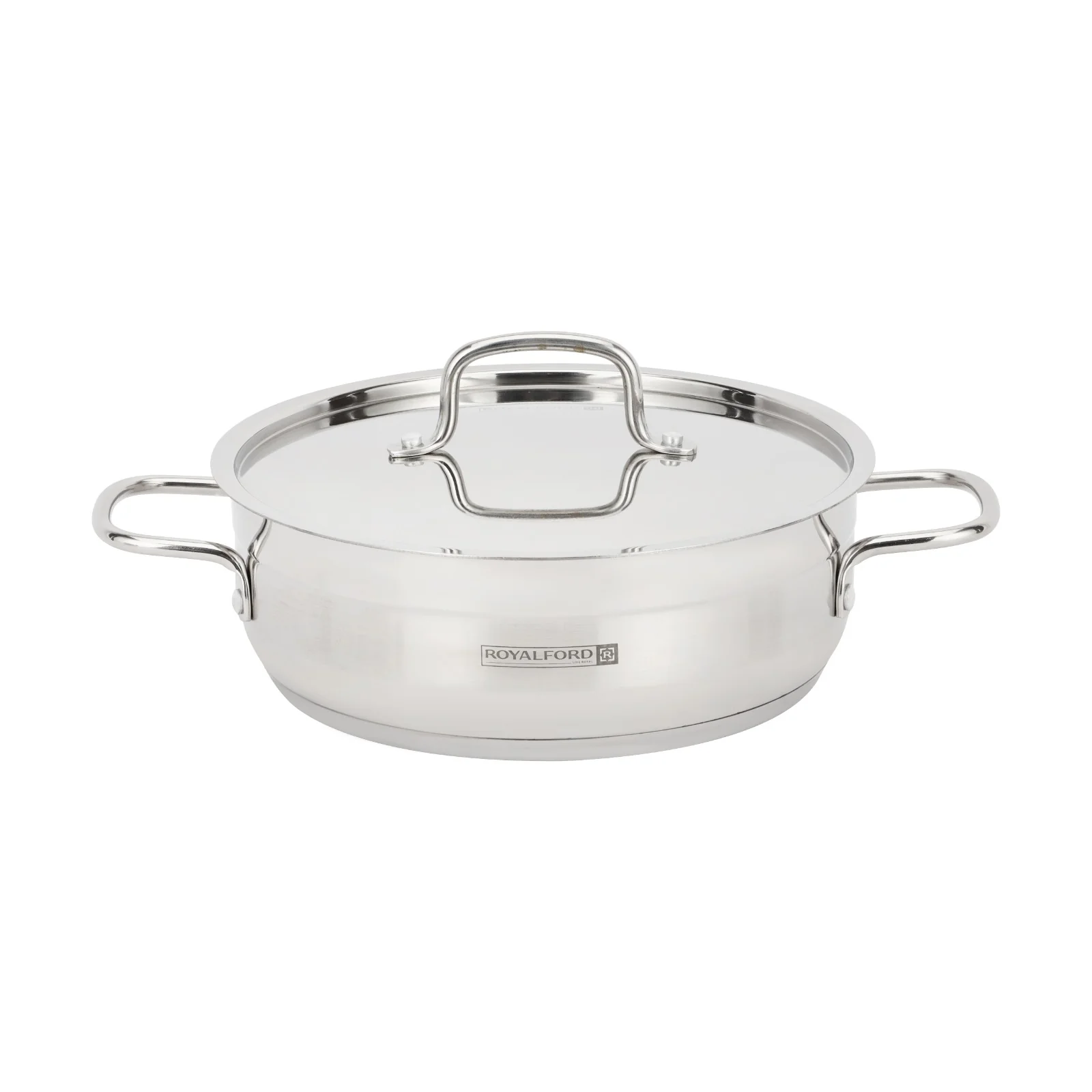 Royalford RF12925 Stainless Steel Cookware Set 9 PCS with Lids | Induction Compatible | Extra-Thick Multi-Layer Base Cooking Pots, Casseroles & Frypan For Daily Use - Image 4