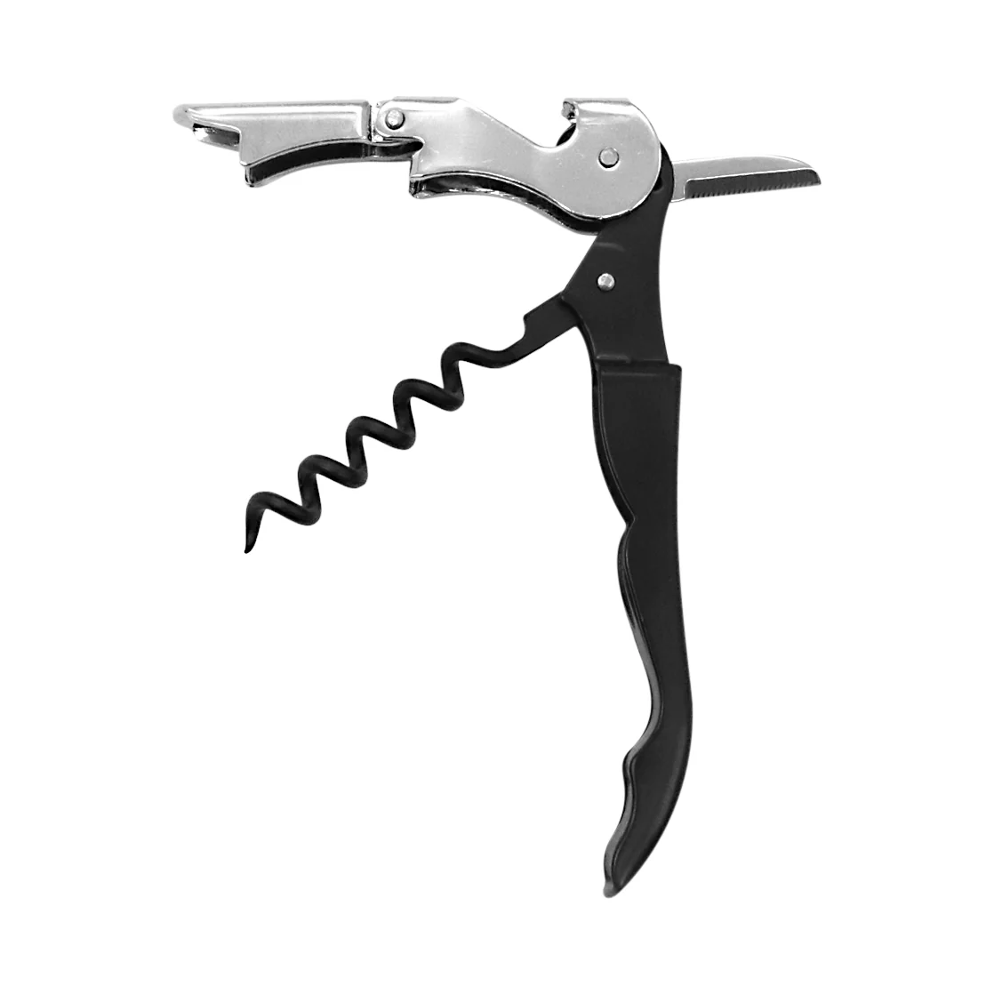 Royalford RF12953 3 in 1 Cork Screw Wine Opener|  Carbon Steel Multi Functional Bottle Opener with Foil Cutter | Ergonomic Handle | Durable Corrosion Resistant Tool - Image 4