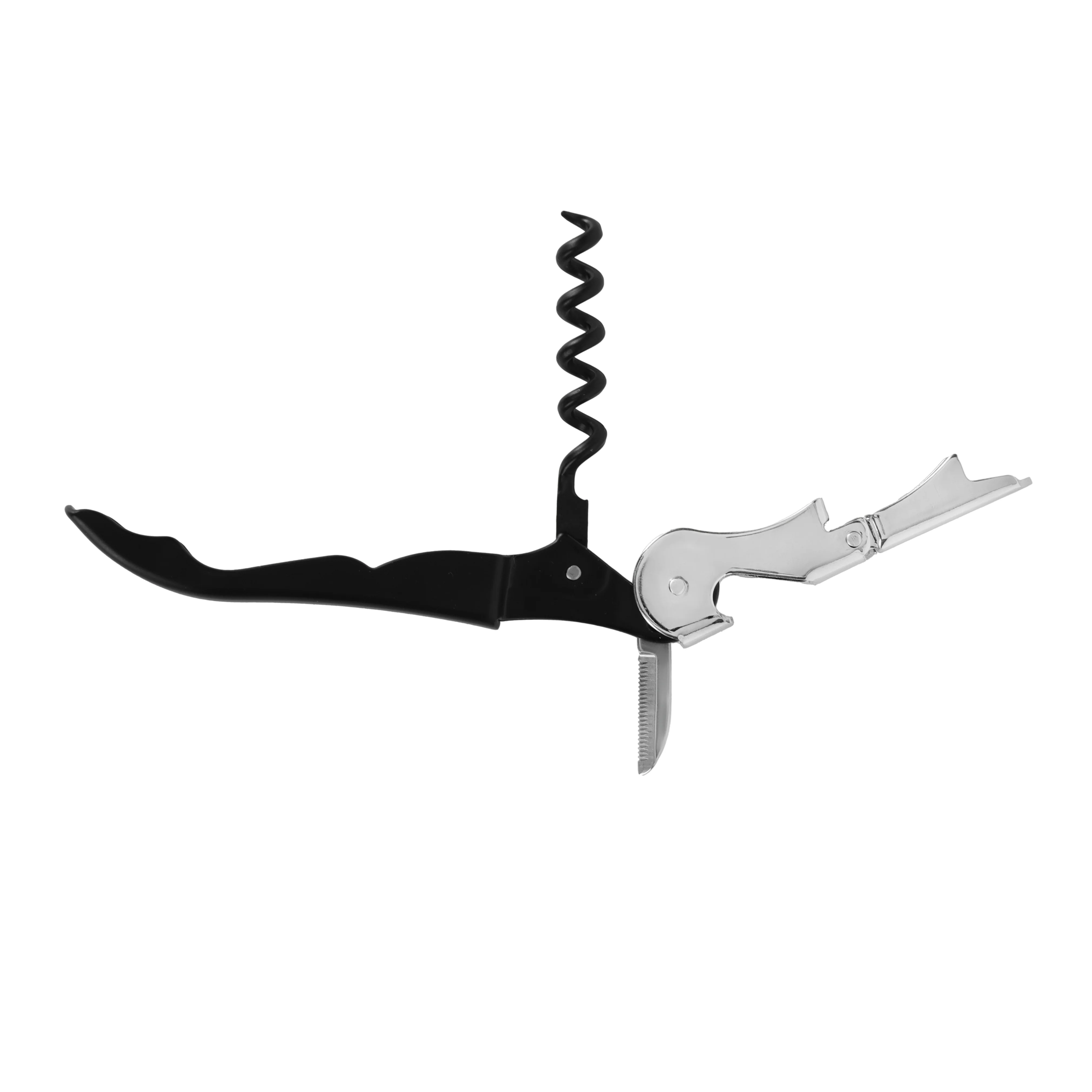 Royalford RF12953 3 in 1 Cork Screw Wine Opener|  Carbon Steel Multi Functional Bottle Opener with Foil Cutter | Ergonomic Handle | Durable Corrosion Resistant Tool - Image 5