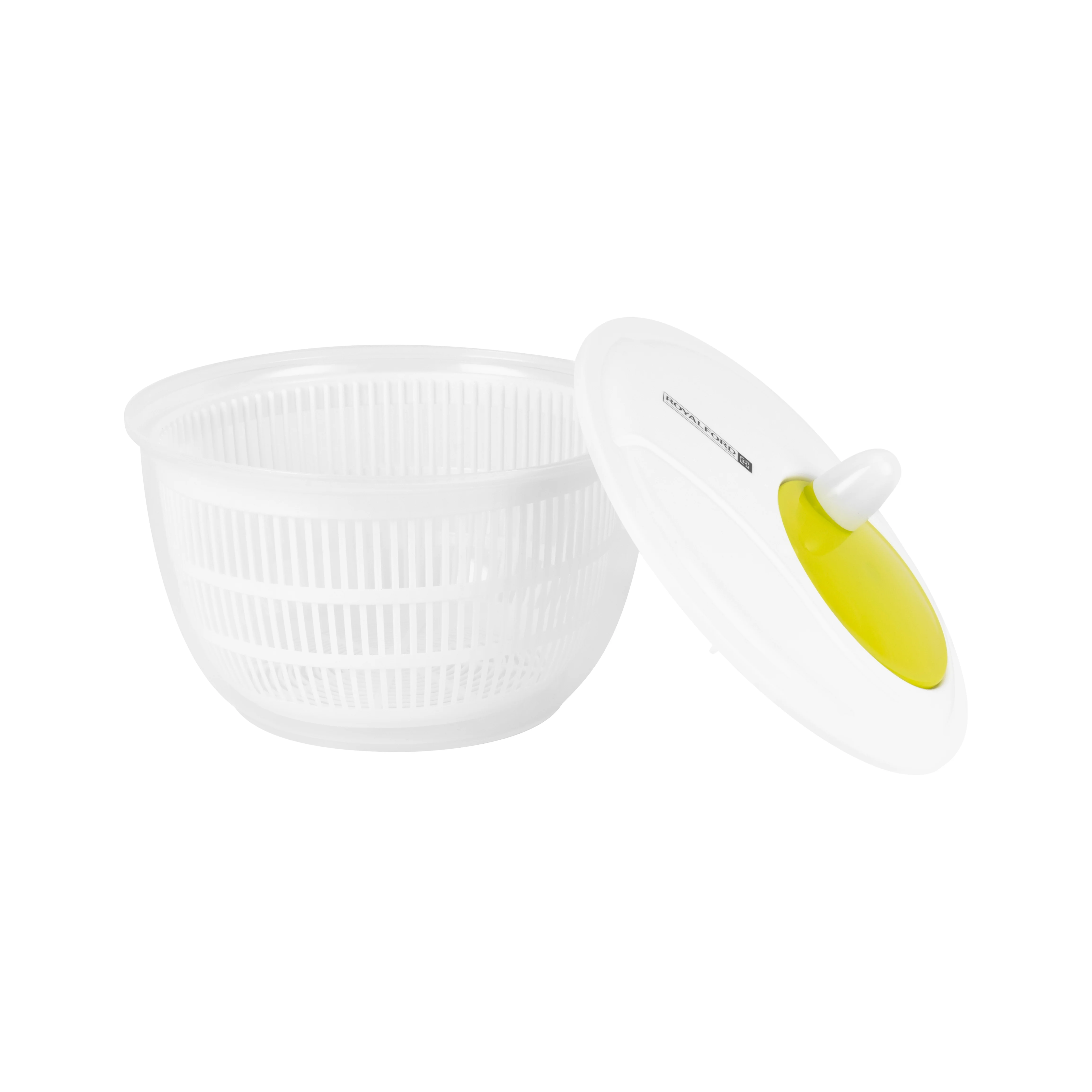 RoyalFord RF12958 3-in-1 Salad Spinner | 4L | BPA Free Premium Plastic Wash Dry Serve Bowl | Dishwasher Safe | Large Vegetable & Fruit Dryer Kitchen Tool for Fresh Salad - Image 3